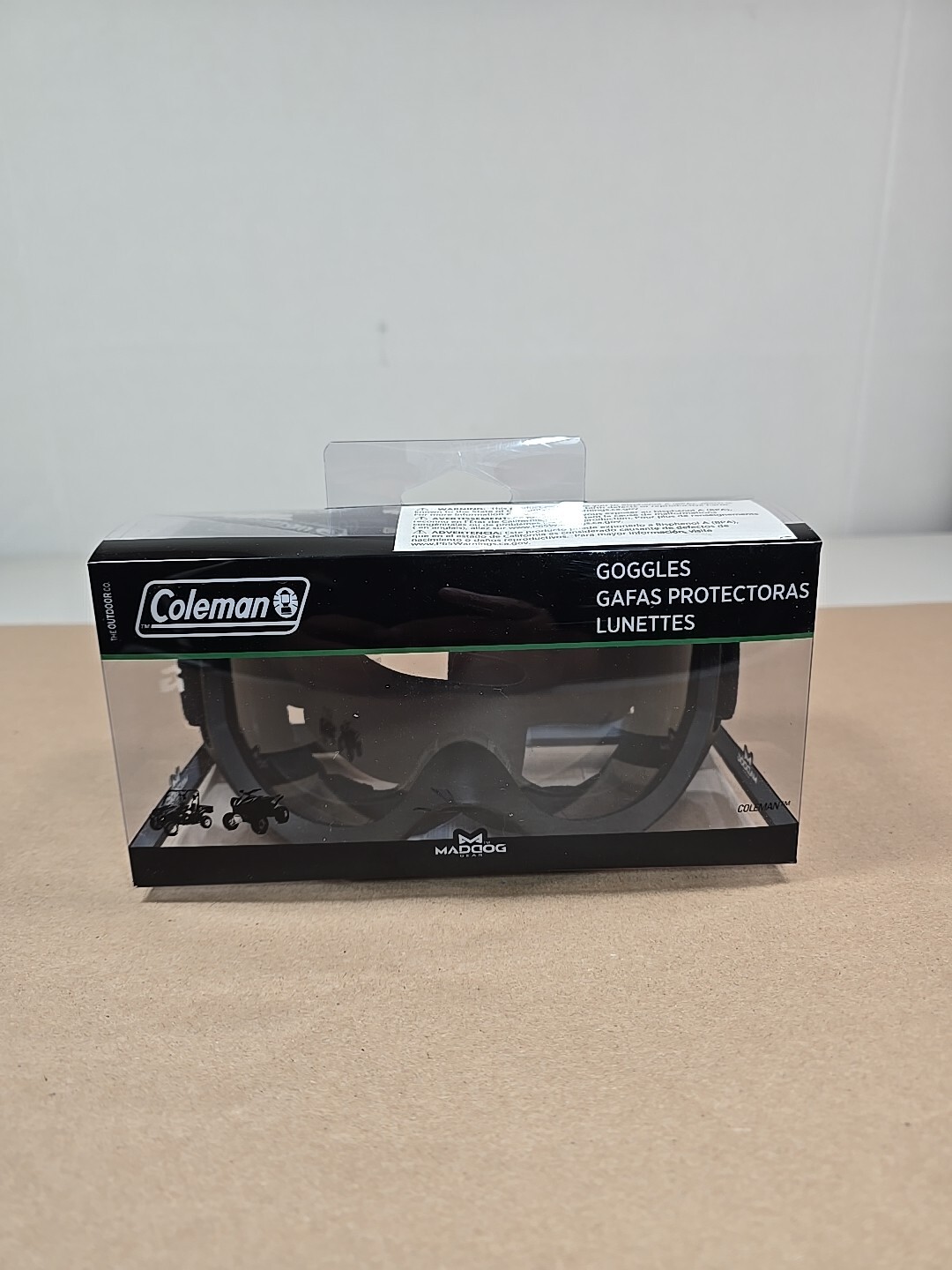 2 Pack Coleman MadDog Black Outdoor ATV UTV Riding Goggles With Adjustable Strap