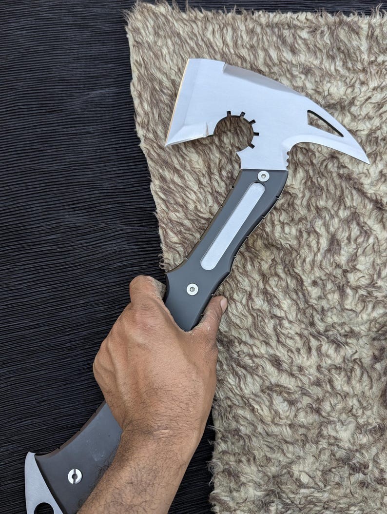 Custom Handmade Carbon Steel Blade Resident Evil Leon Axe | Hunting Axe Camping