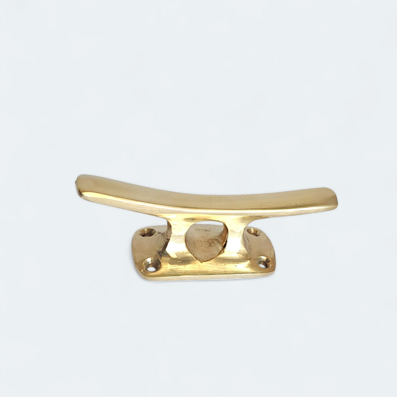 Solid Brass Boat Cleat, Functional, Nautical Gold Decor, 12cm/4.7in