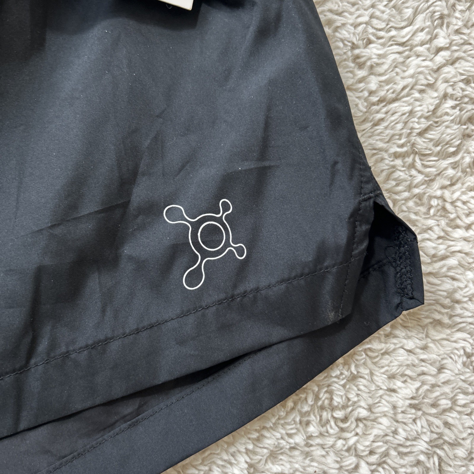 Orangetheory Fitness OTF Taffeta Lined Shorts Womens Small Black Workout Running