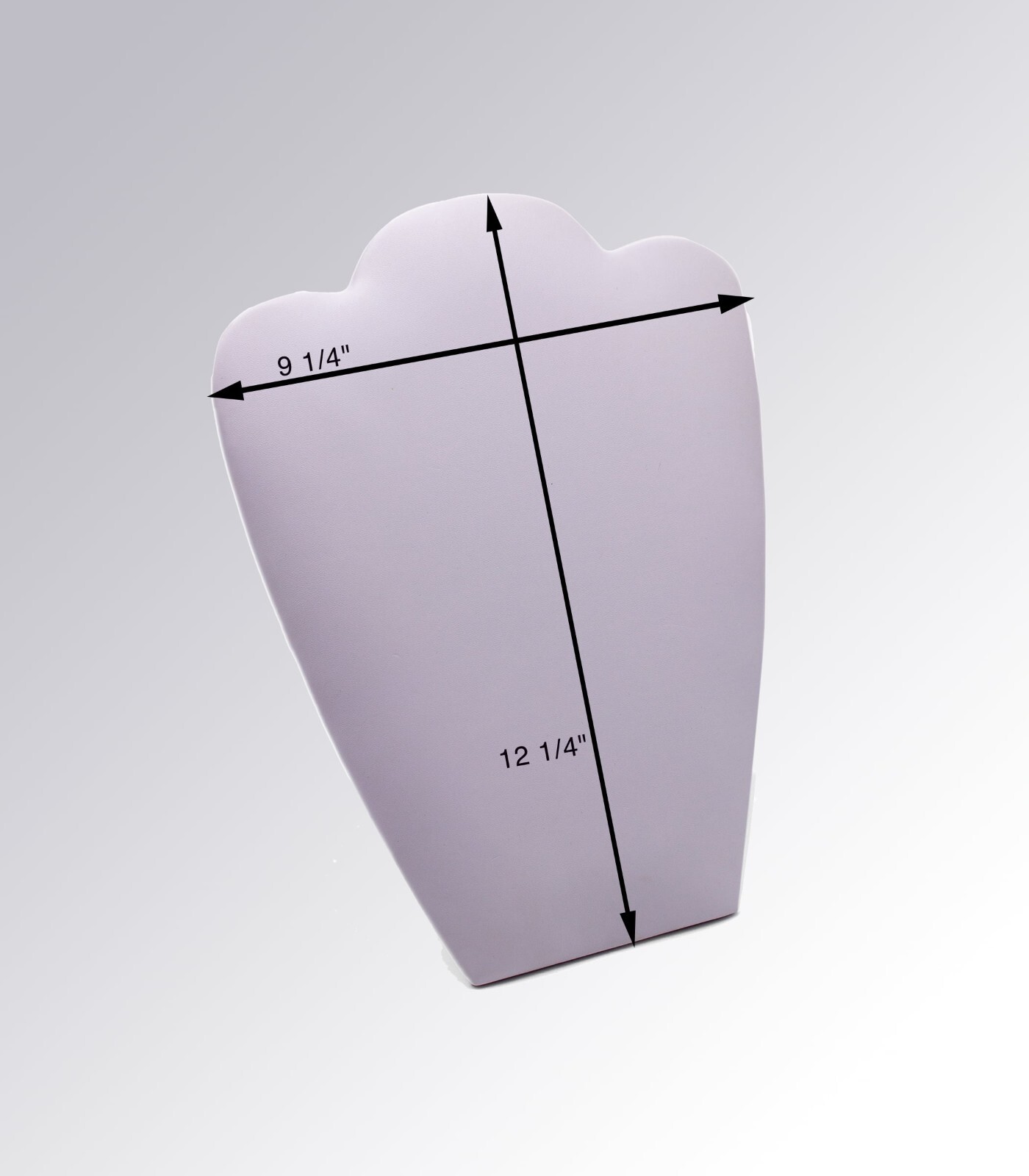 Necklace Display Easel White Leatherette Jewelry Chain Display Easel Stand 12"H