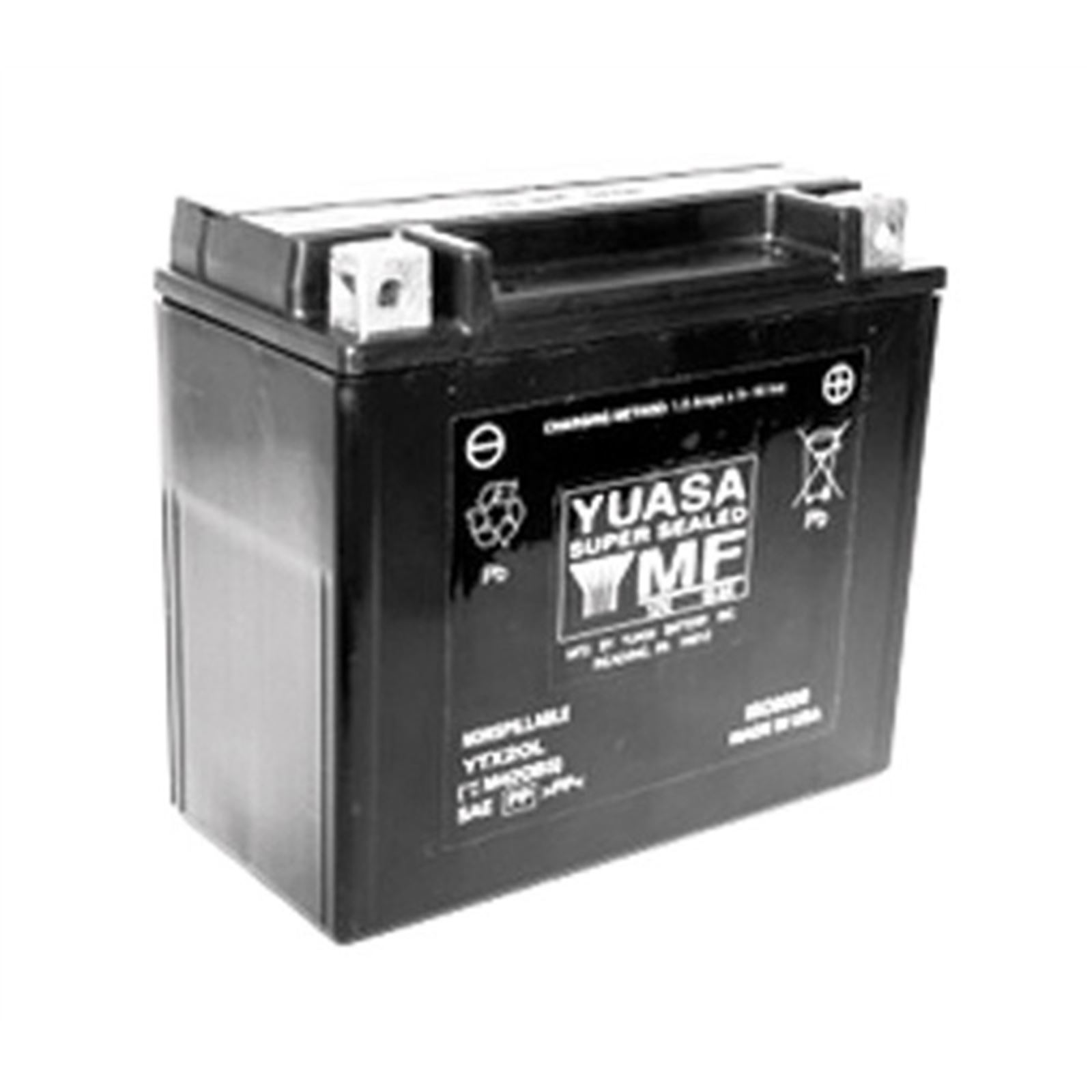 Yuasa AGM Maintenance-Free VRLA Battery for PWC YTX20L YUAM420BS