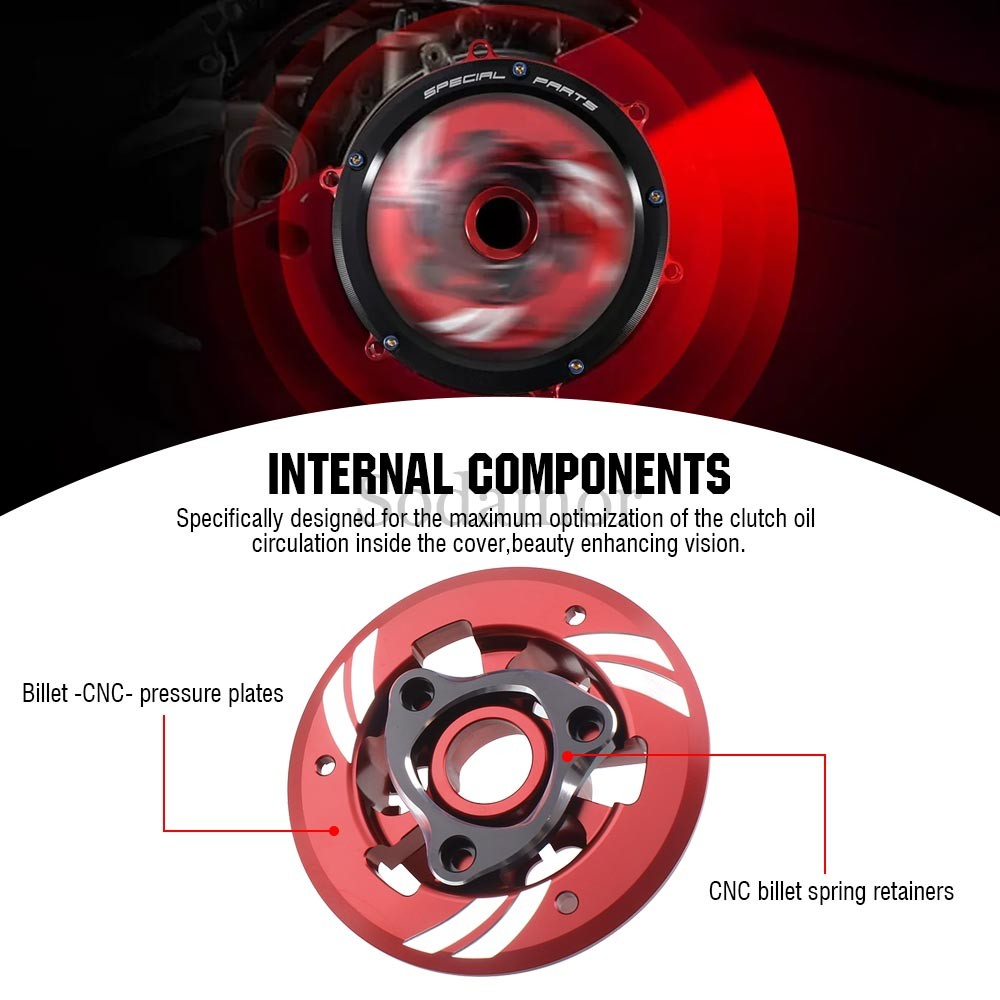 For DUCATI SUPERBIKE PANIGALE V4 2018-2024 Clear Clutch Cover Engine Protector