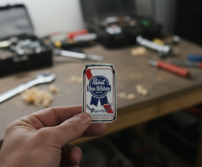 Pabst Blue Ribbon Beer  premium Vinyl Sticker Decal PBR  3 Inch x 1.7 Inch USA