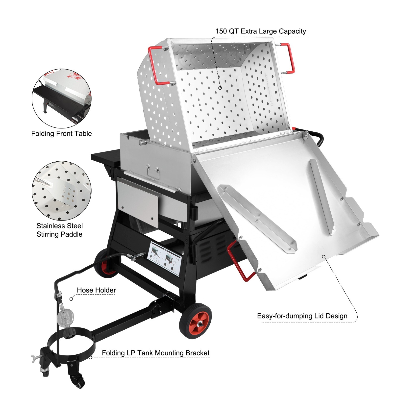 Creole Feast 150 QT Crawfish Boiler Outdoor Stove Propane Gas Seafood Cooker