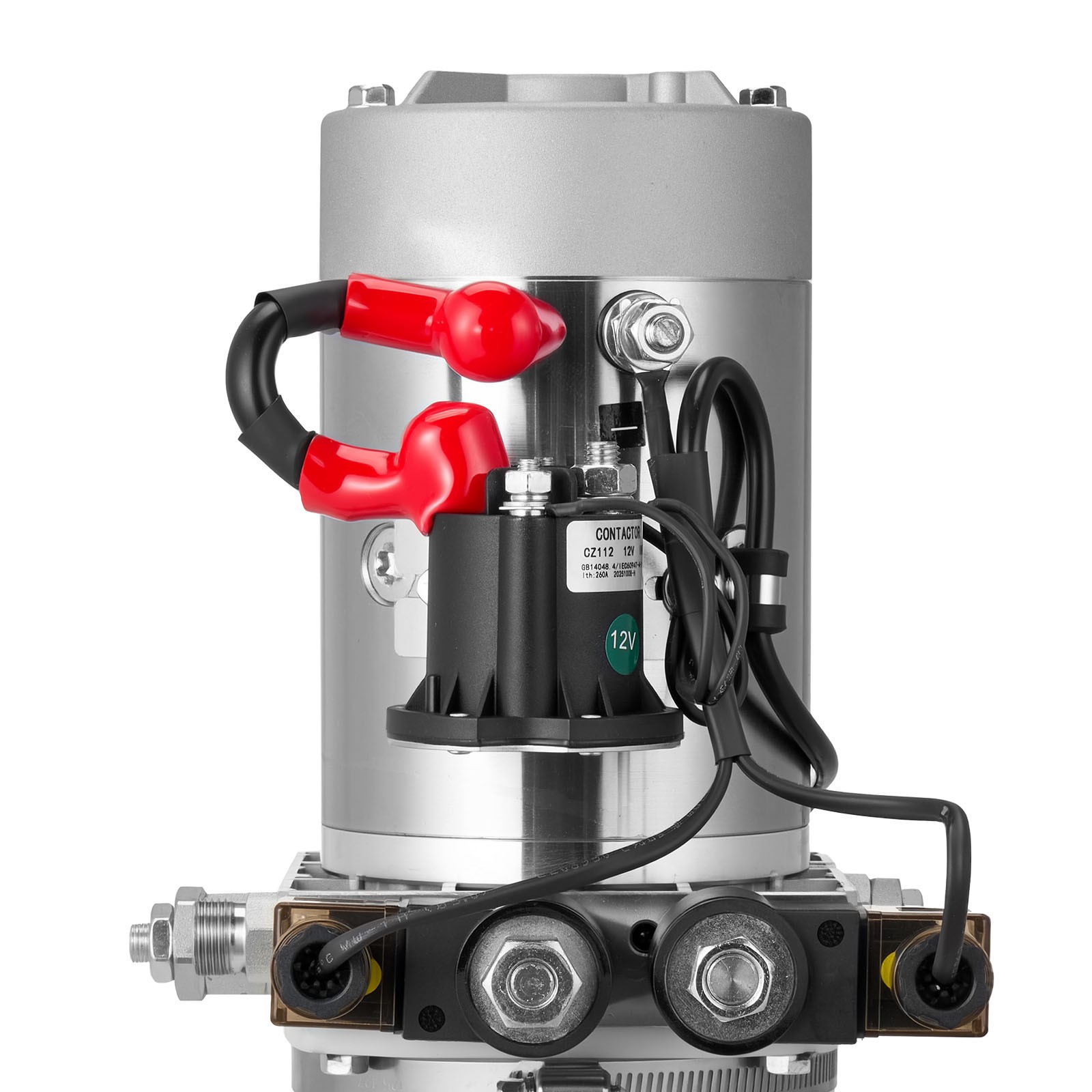 Uimoso 6 Quart Double Acting Hydraulic Pump 12V Dump Trailer Power Unit SAE#6