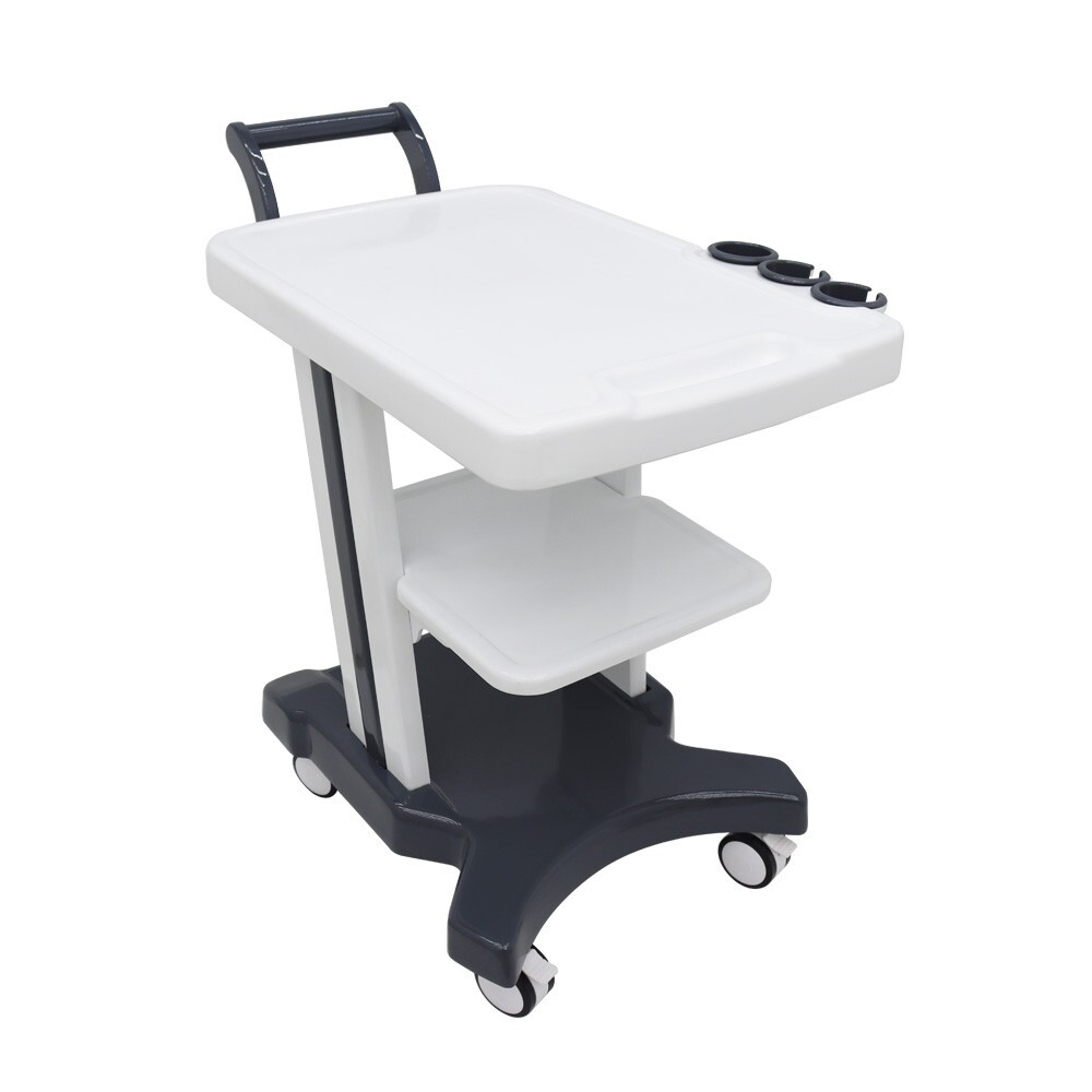 3 Holes ABS Mobile Trolley Cart for Portable Ultrasound Scanner System w/Wheels