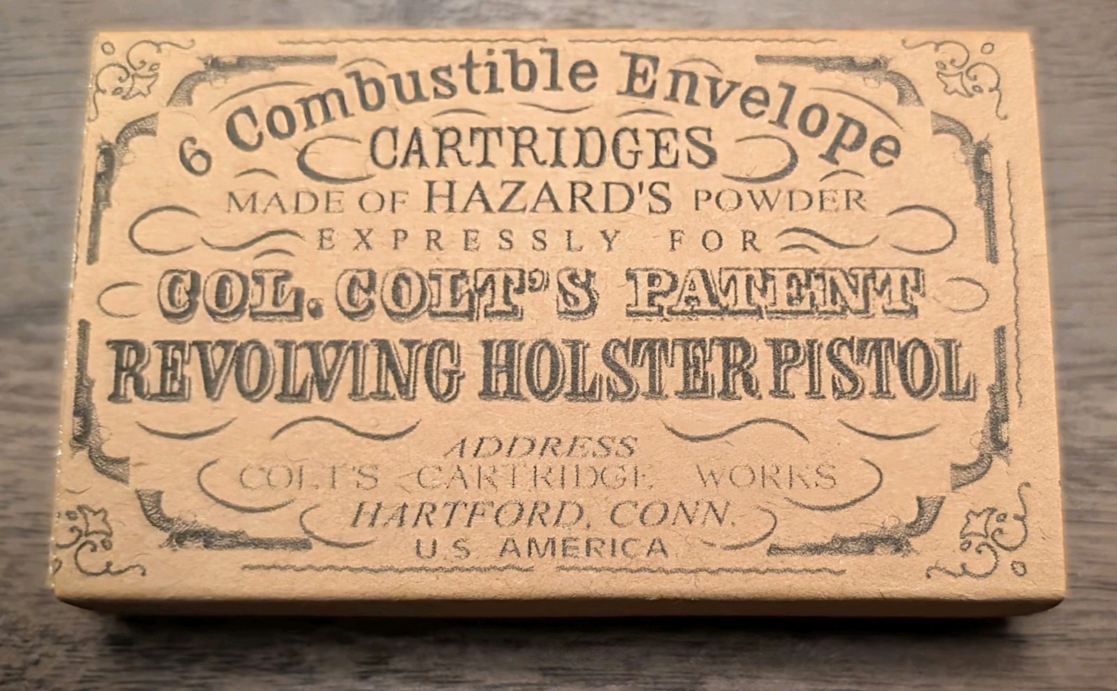 Paper Cartridge Boxes: .44 Caliber Split Clamshell Style for Army Revolvers