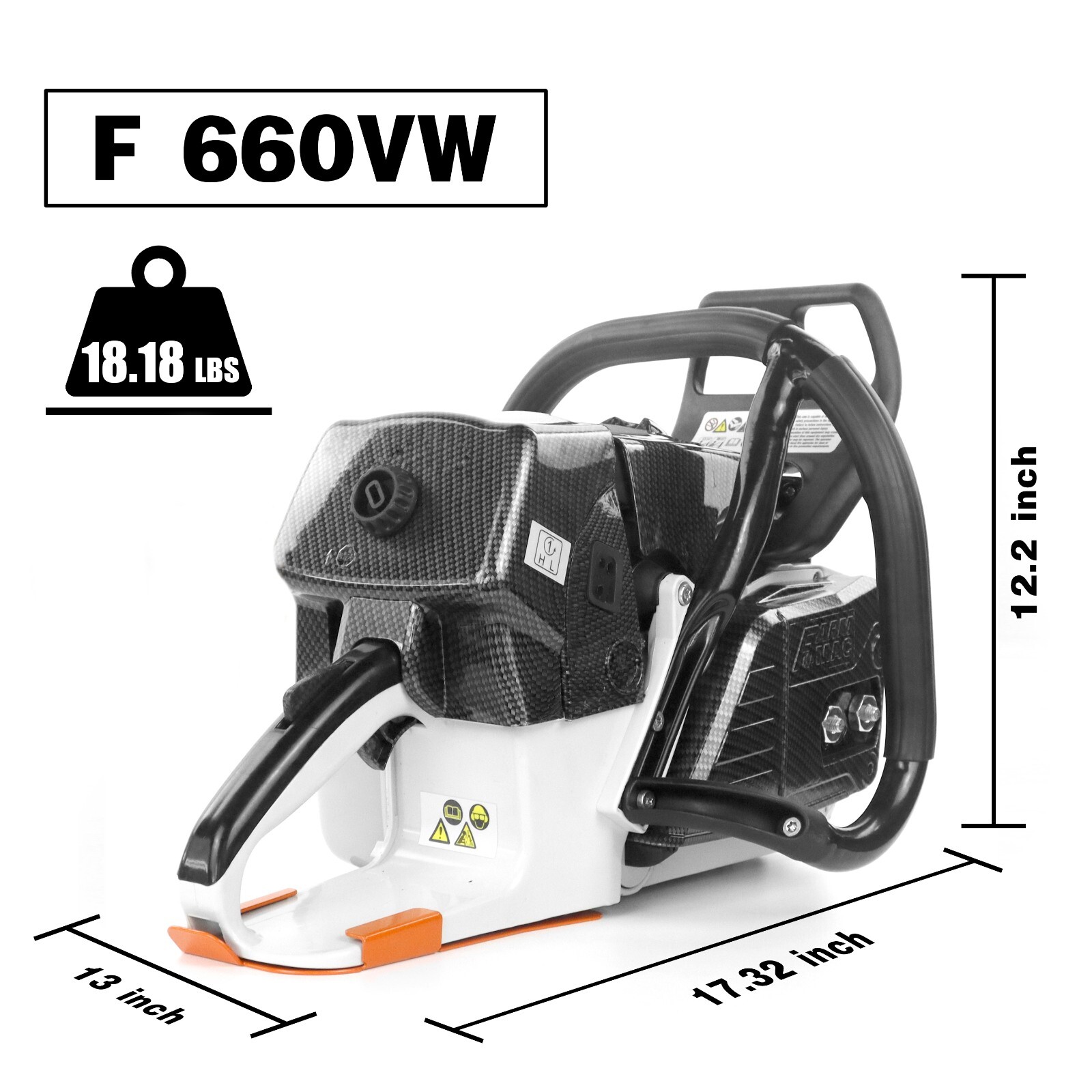 92cc Gas Chainsaw Power Head Compatible with Stihl MS660 G660 For Milling Wood