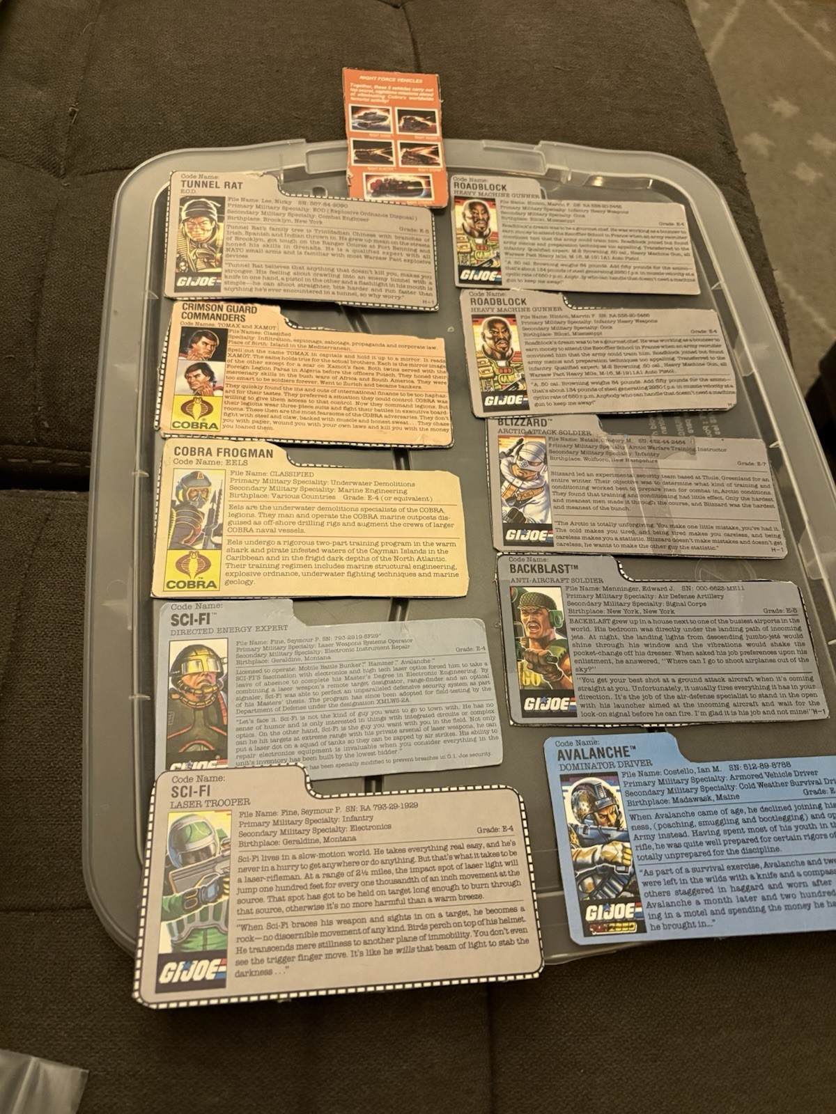 Vintage G.I. Joe File Cards Non-Sport Trading Cards Lot