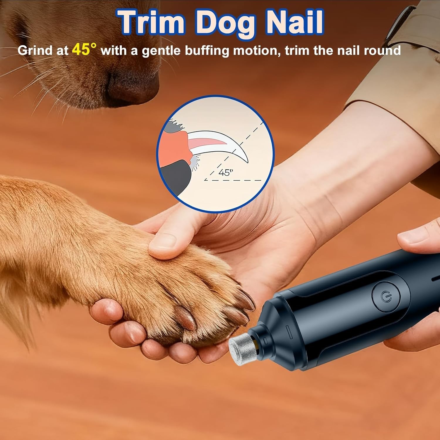 Upgraded Silent Groom Pro Nail Grinder Heusom Silent Grind Pro for Dogs Nail NEW