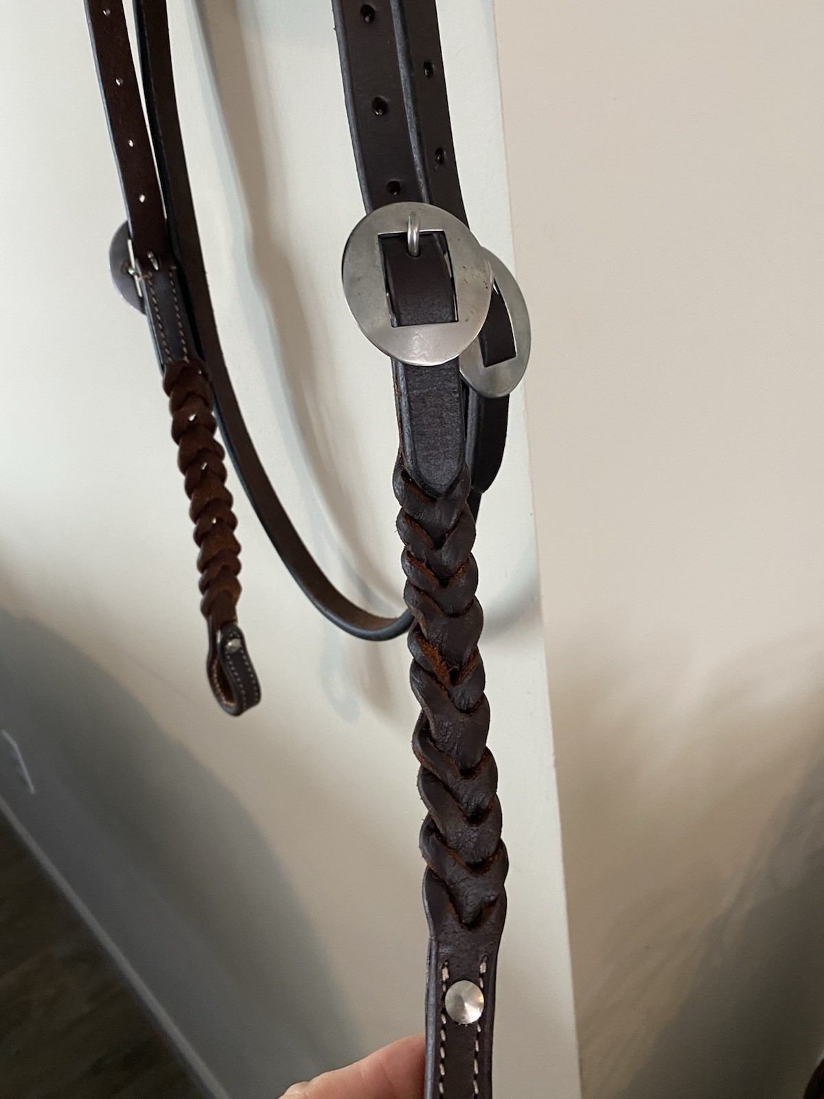 Braided Browband Headstall, Dark Oil