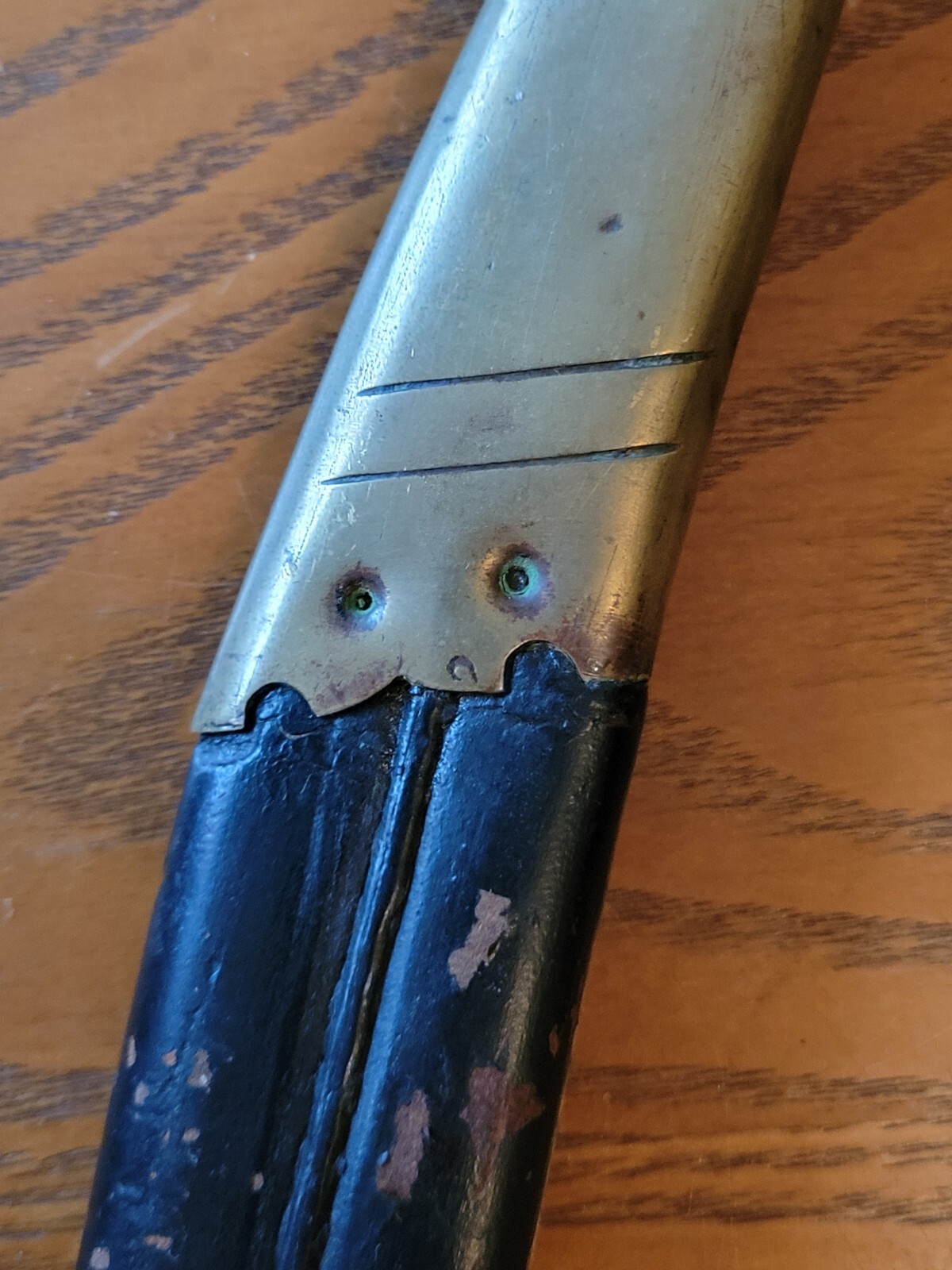 Antique Lion's Head Dagger Knife with Original Sheath, Circa 1840