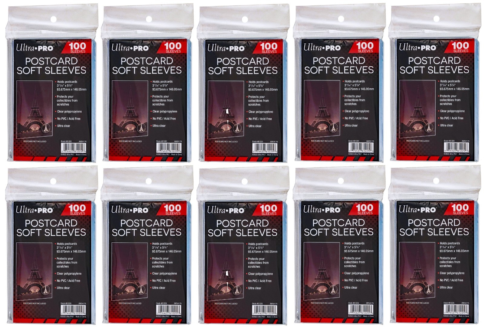 1000 Ultra Pro Postcard Soft Sleeves Archival Safe Acid Free Collectible Storage