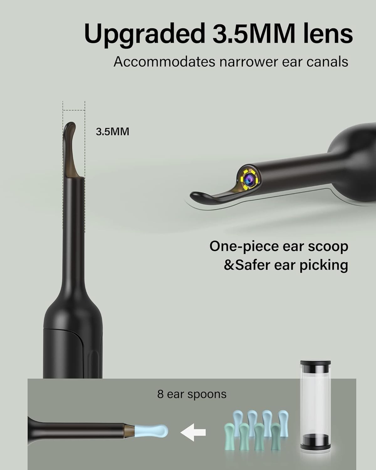 Earwax Removal Tool 1080P HD Otoscope with 6 LEDs Light XLife