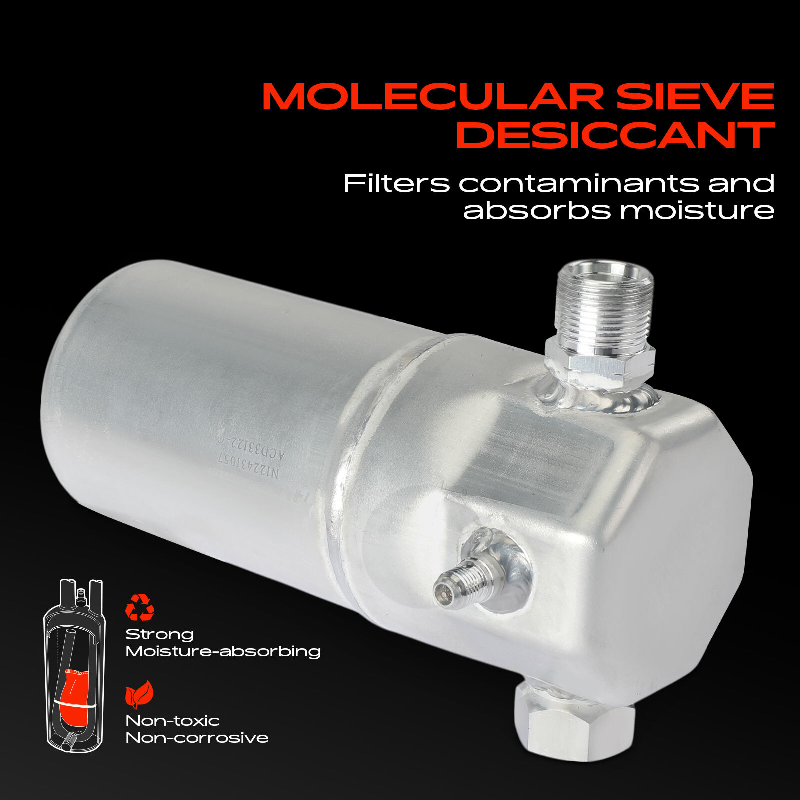 Aluminum A/C Receiver Drier for Chevrolet Blazer C1500 C2500 Suburban GMC K1500