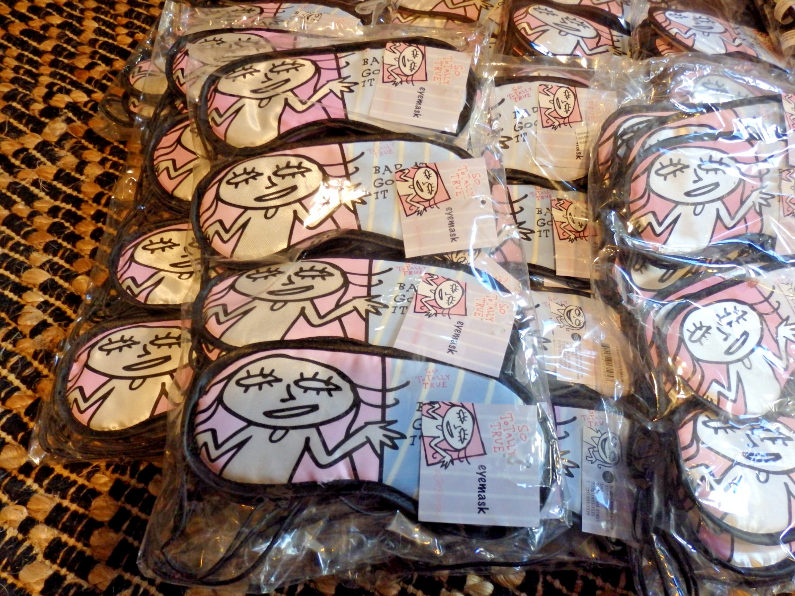 (108) BULK WHOLESALE Vintage Lot of Jim Benton So Totally True Eye mask's *NIP!