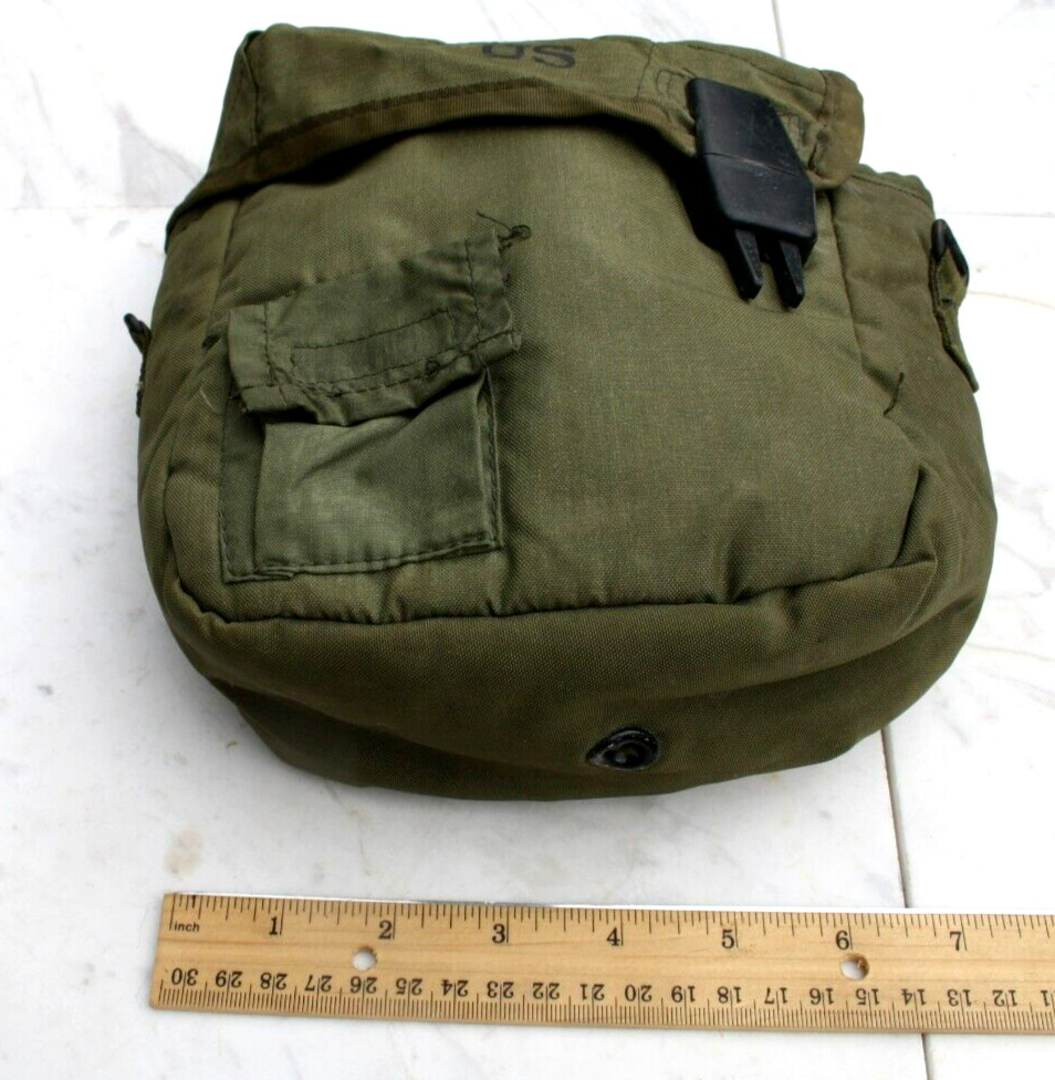 US Military 2 QT Collapsible Water Canteen with 2 Quart Pouch Cover & Sling EXC