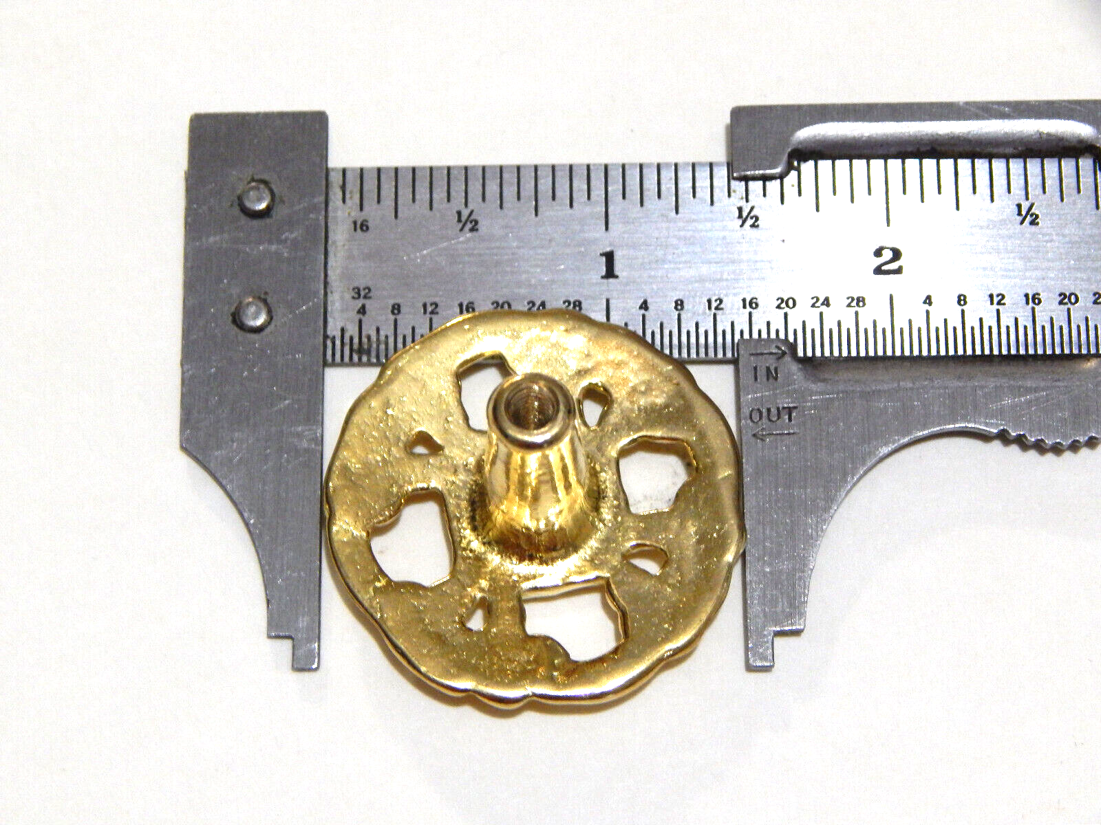 Victorian Furniture Dresser Knob Floral Cast Brass