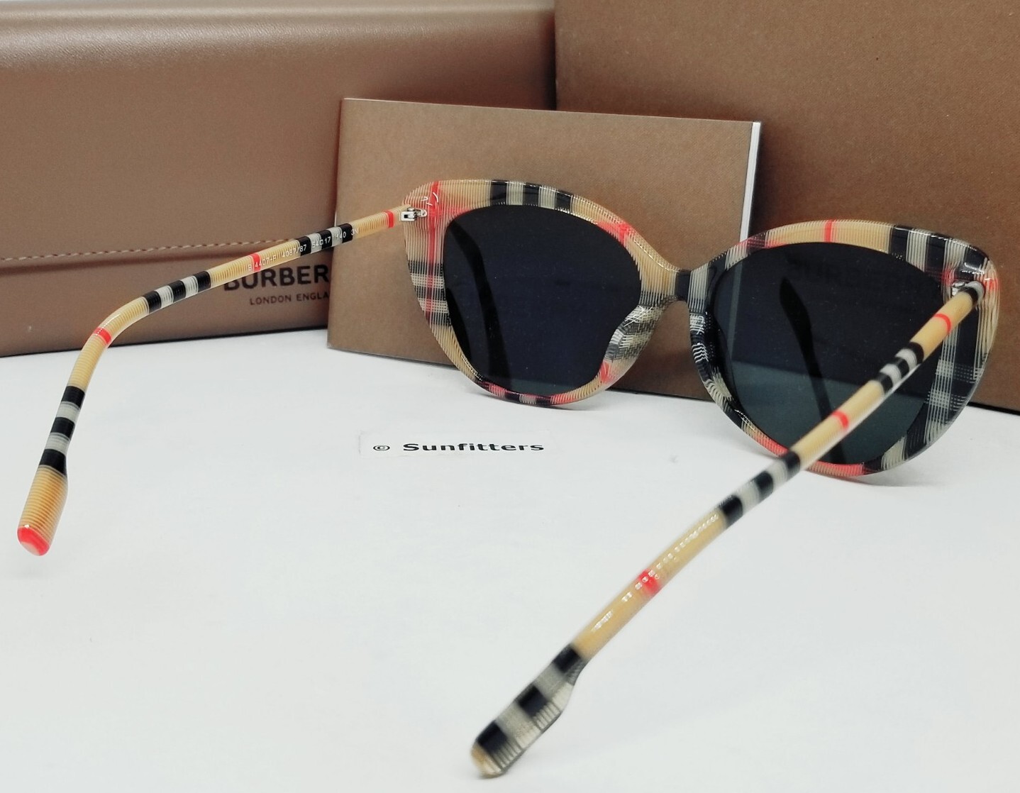 BURBERRY vintage check/dark grey BE4407F 408787 54 sunglasses NEW IN BOX!