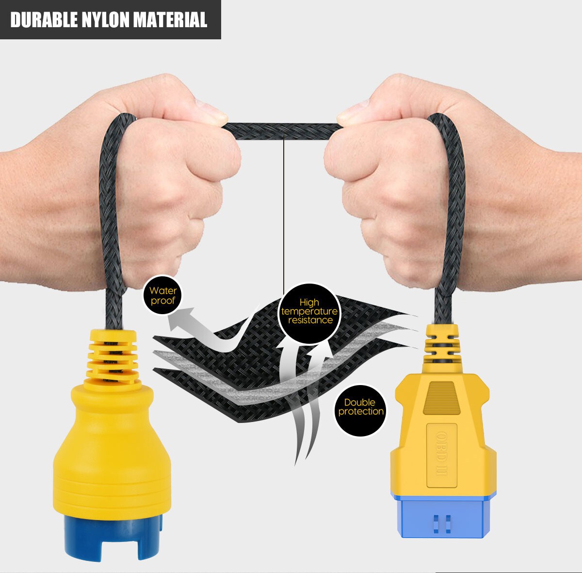 OBD2 38 to 16 Pin Adaptor Diagnostic Lead Scanner Cable Fit For Mercedes Benz