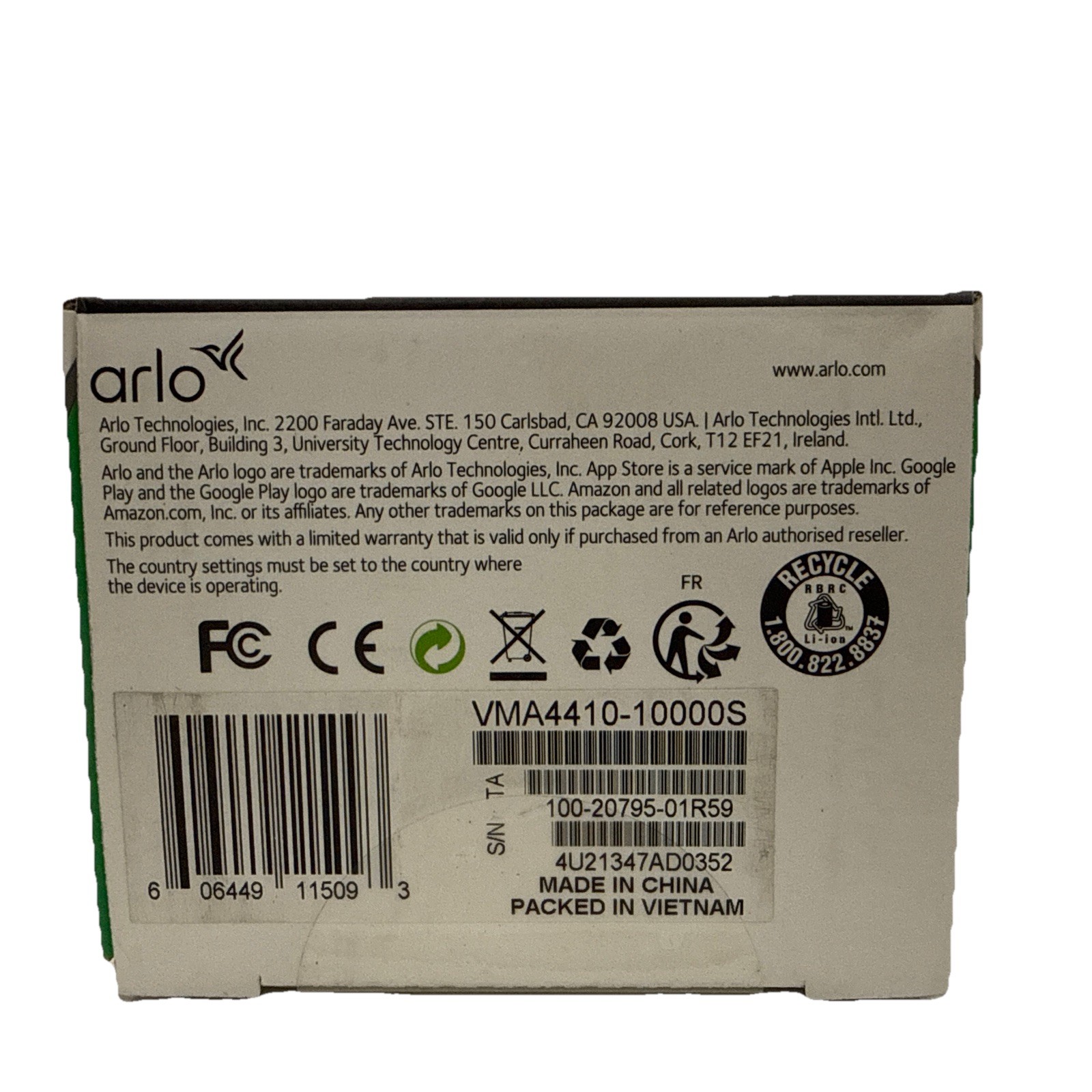 Arlo GO 1 Rechargeable Battery OEM FOR ARLO GO 1 CAMERAS, VMA4410-1000S