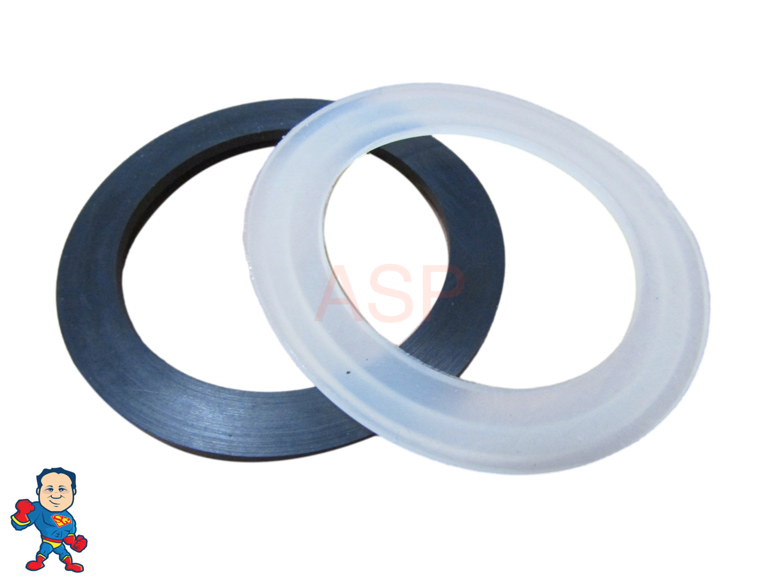 Hot Tub Spa 2" Heater or Pump Union Gasket Combo (1) 2 1/2" Lip & (1) 2 5/8" Lip