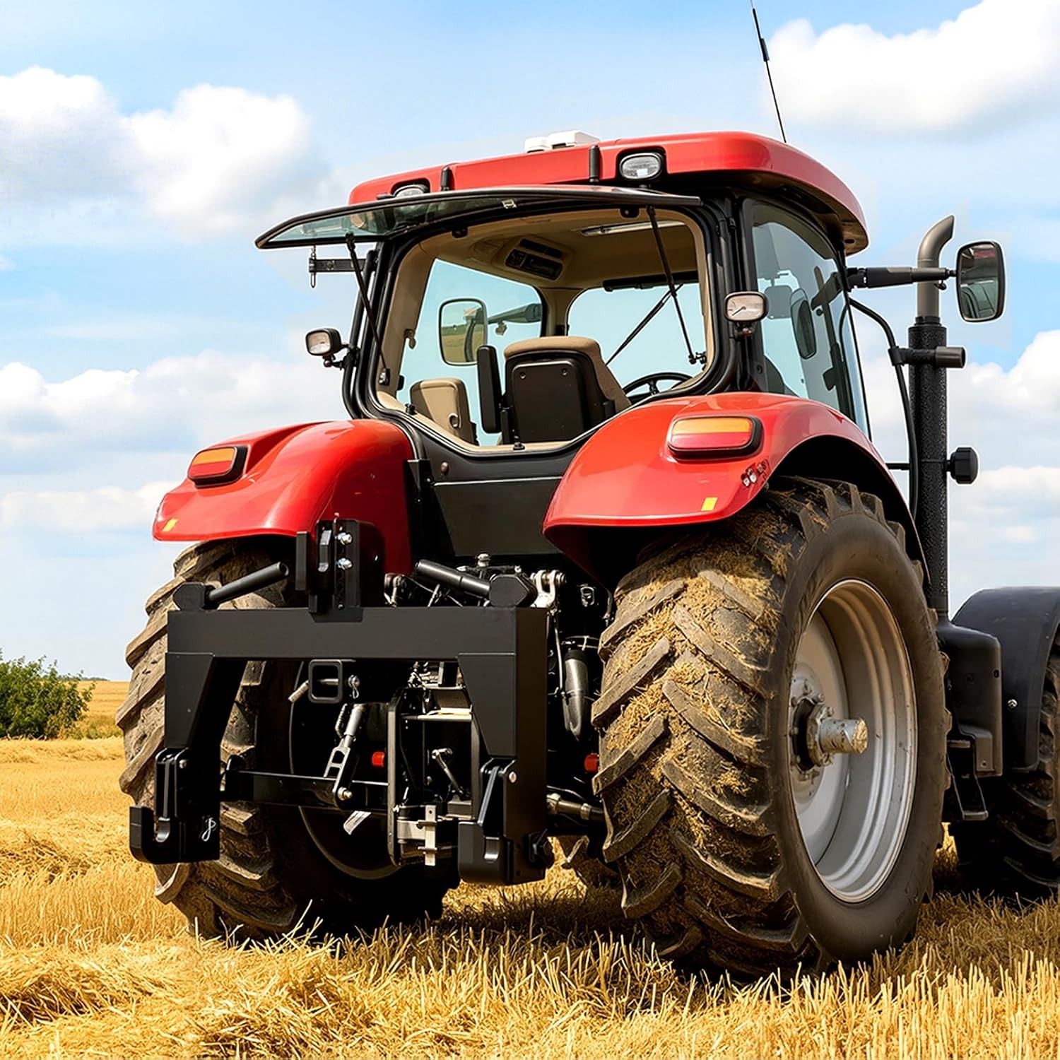 3 Point Quick Hitch For Category 1 Tractors With 2" Receiver Hitch 3000Lbs Black