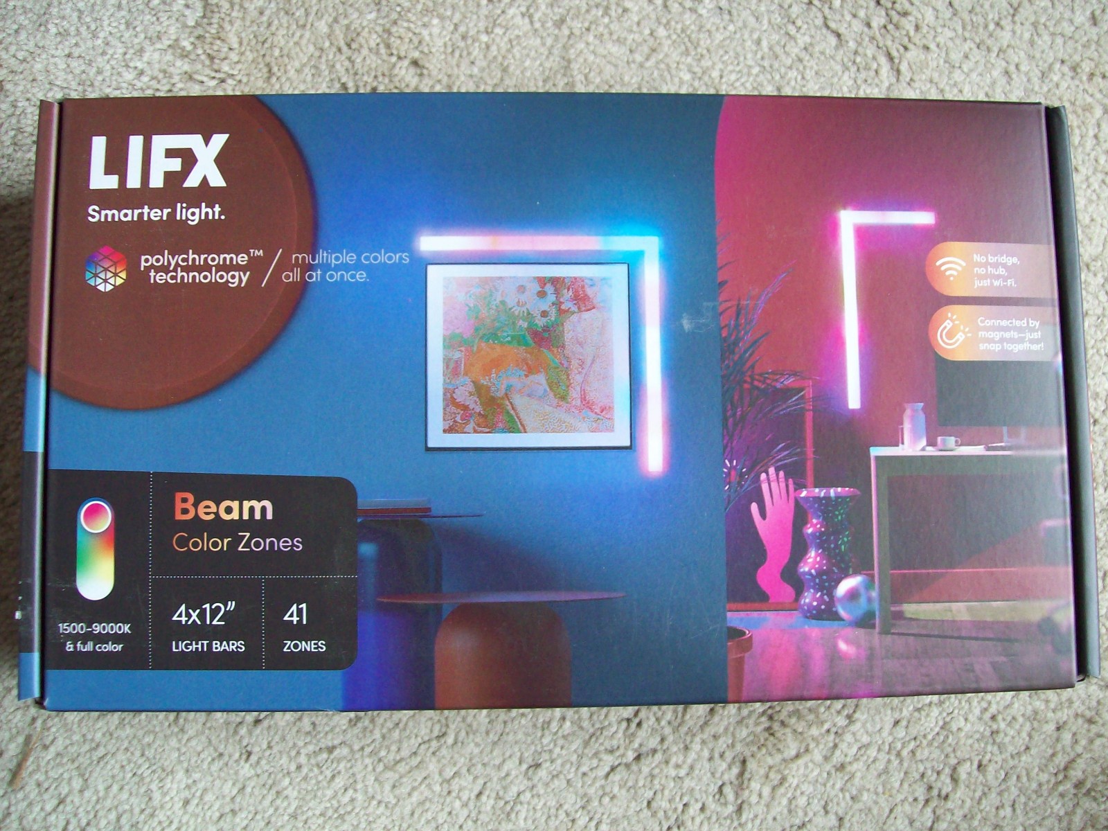 NEW - LIFX Beam Color Zones 4" X 12" Light Bars 41-Zones LFX/BEAMKIT