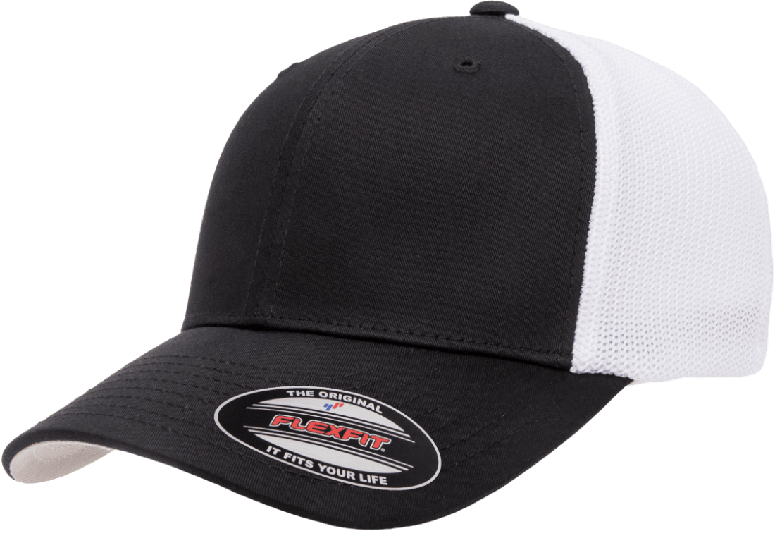Flexfit Trucker Hat 6511 Fitted Mesh Baseball Cap Plain Blank Flex Fit OSFM