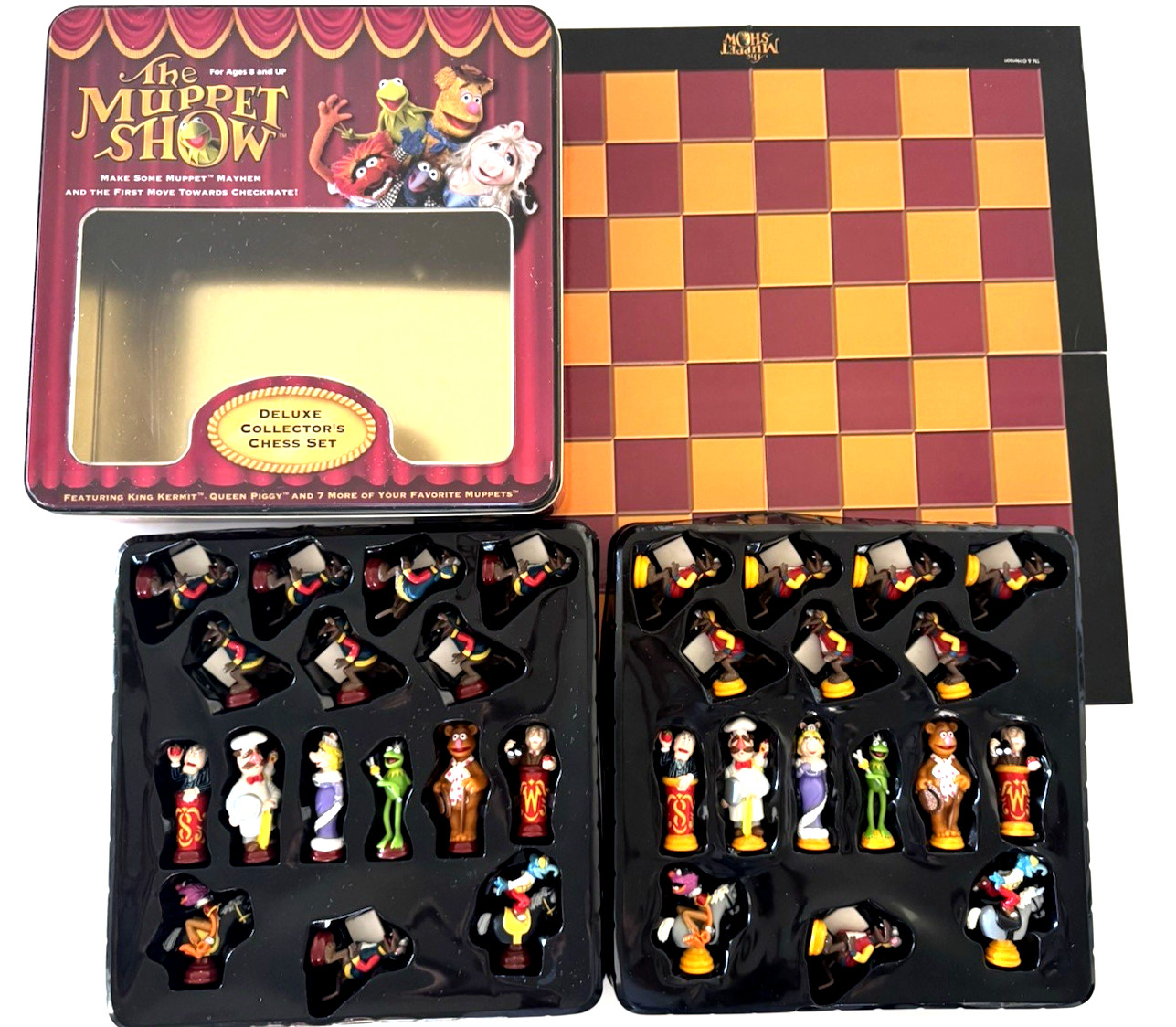 The Muppet Show Deluxe Collector's Chess Set Complete Metal Tin