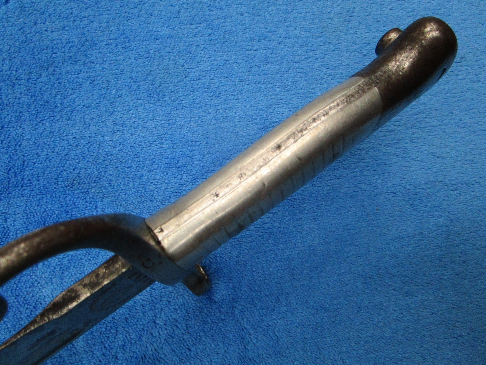 ORIGINAL ANTIQUE M1891 ARGENTINE MAUSER BAYONET AND MATCHING SCABBARD MAKER WKC