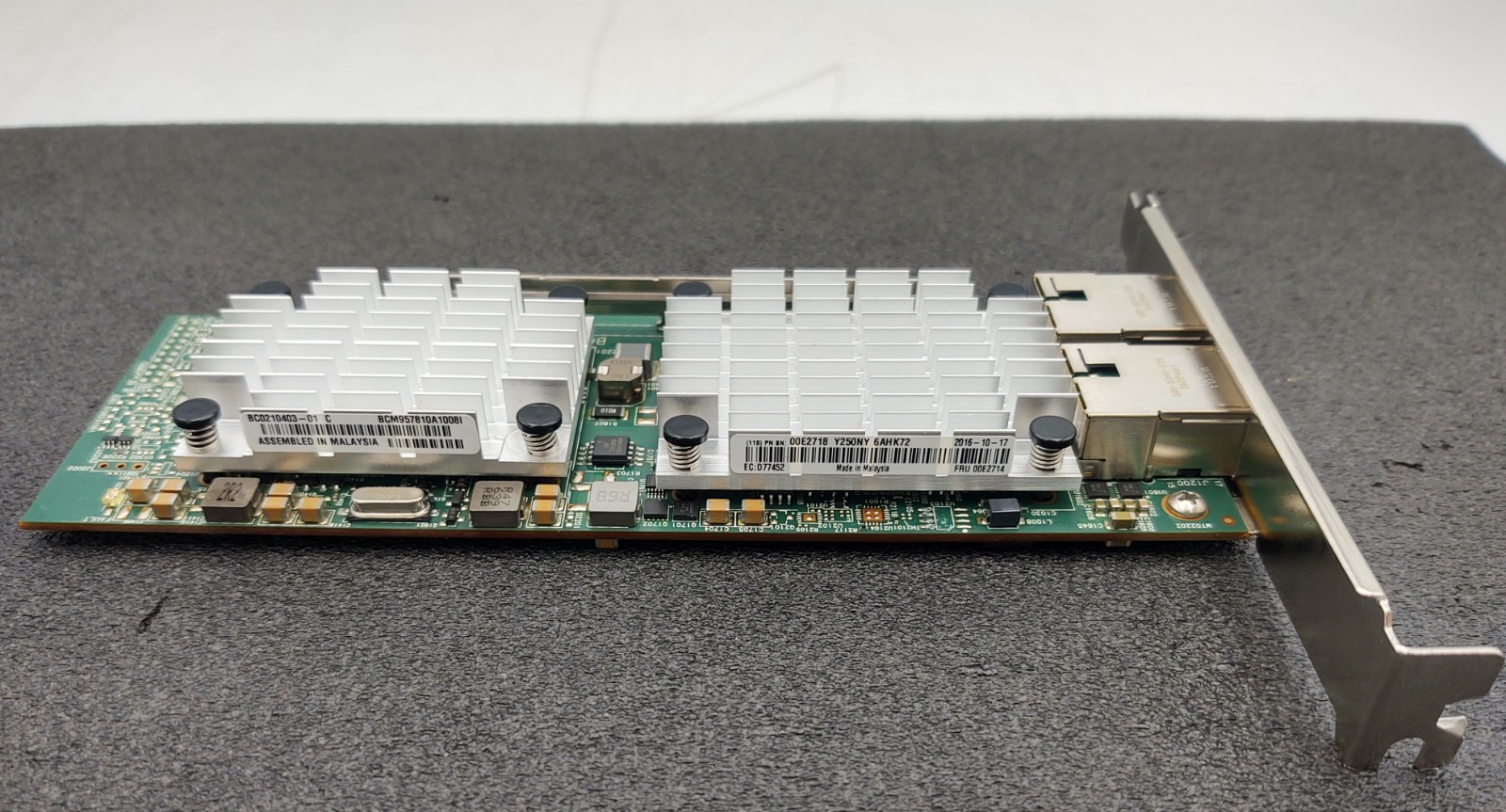 IBM 00E2718 PCIe2 2Port 10/1GbE BaseT RJ45 Adapter EN0W 00E2714 FH Bracket