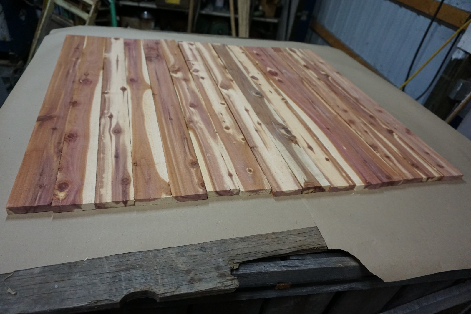 15 Pieces of Aromatic Eastern Red Cedar Boards 1/2" x 2 1/2" x 32" long