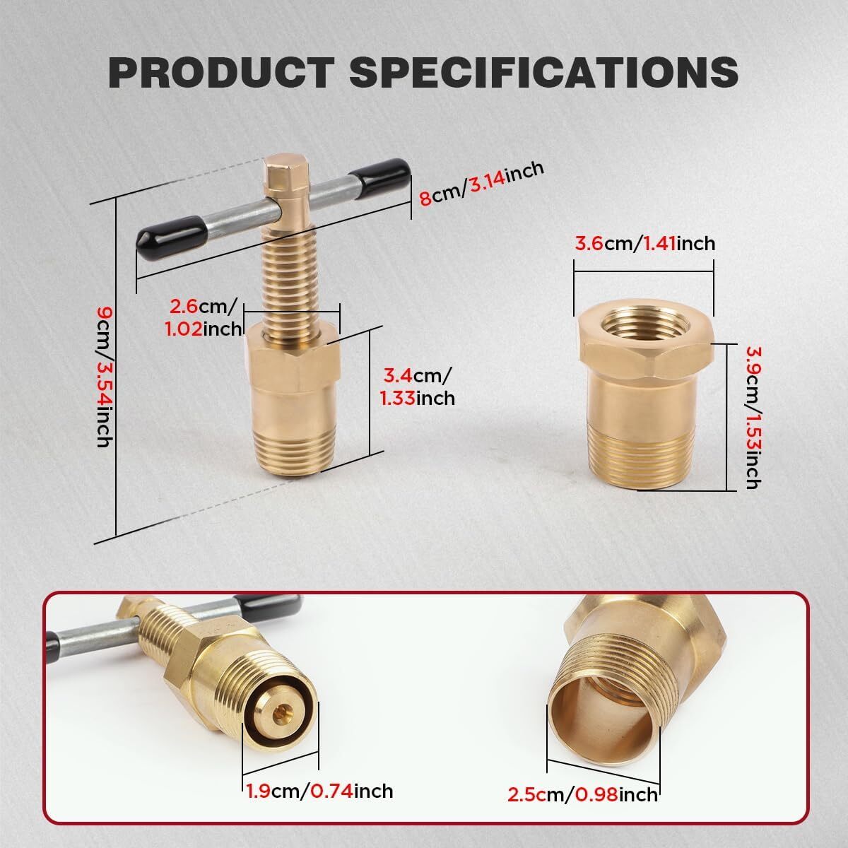 Olive Remover Ferrule Puller Brass Copper Pipe Fitting Plumbing Tool 1/2" 3/4"US