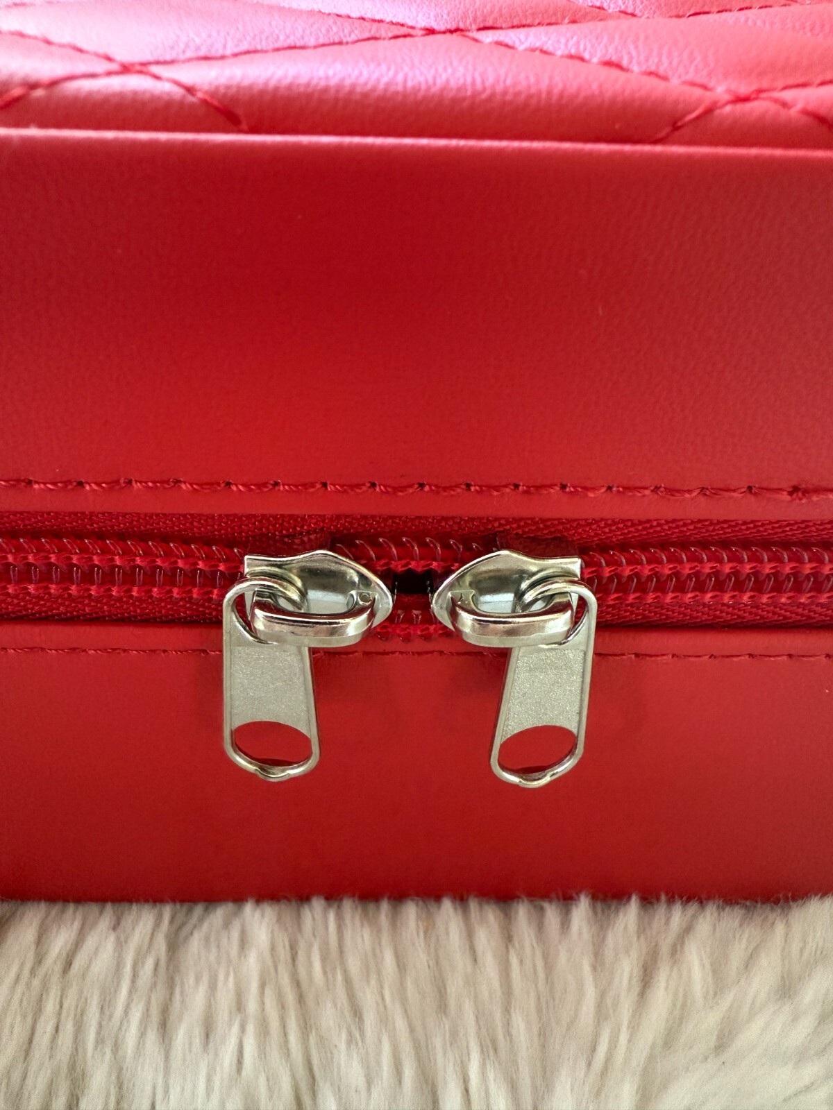 Harlembling Leather Travel Jewelry Box Case - Red