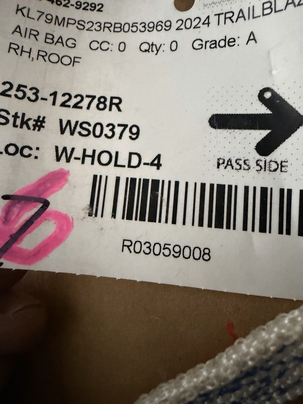 2021-2022-2023-2024-2025-Chevrolet Trailblazer Roof Airbag (LH & RH )