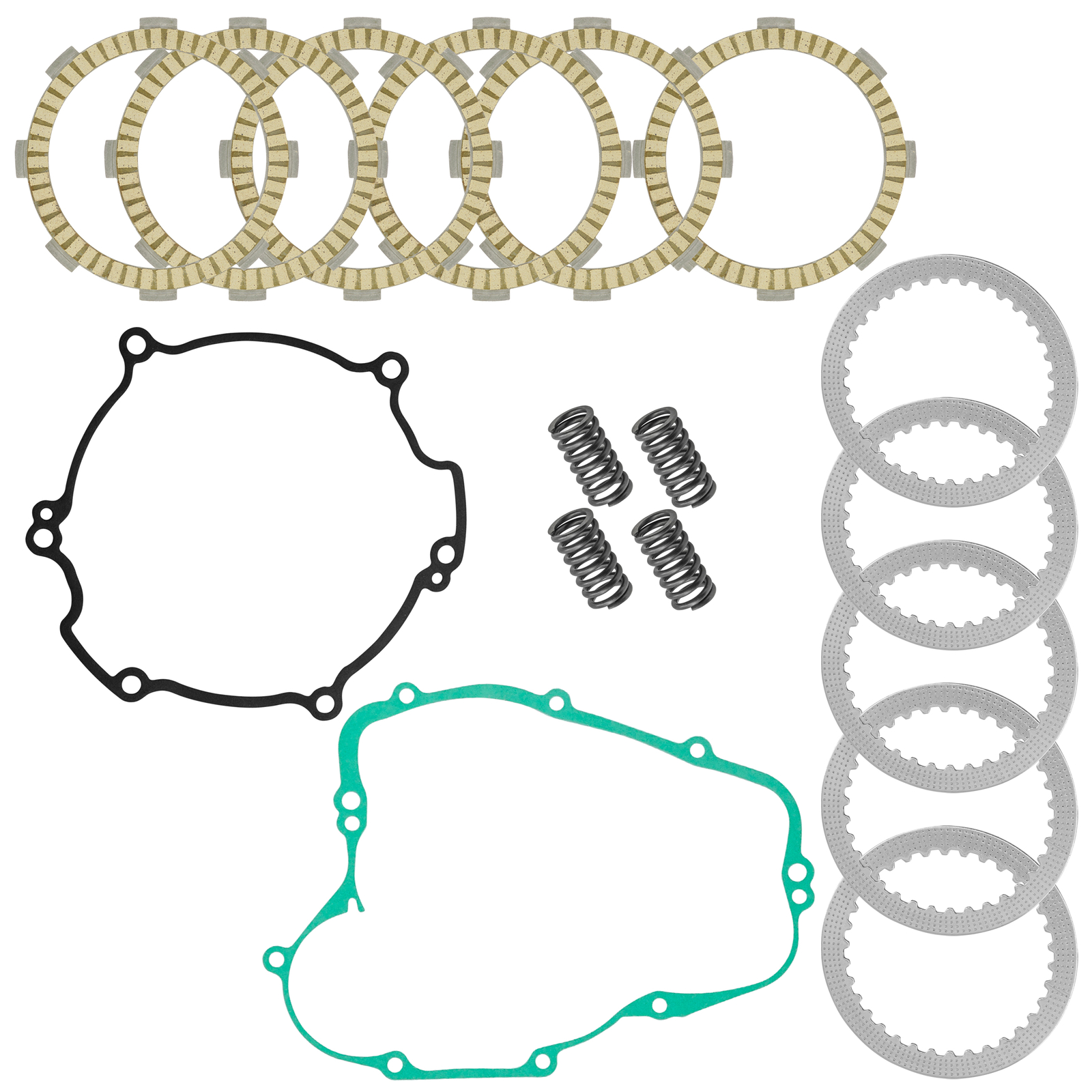 Clutch Plates w/ Springs Gaskets Kit for Kawasaki KX80 KX85 KX100 KX112 1998-24