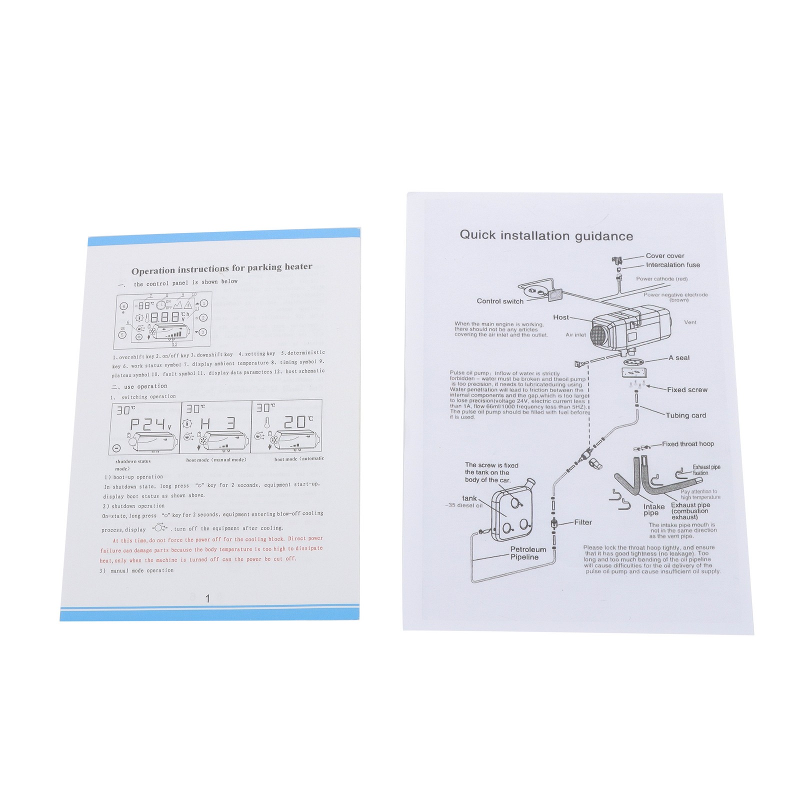 Labwork Diesel Air Heater 8KW 12V LCD Thermostat Boat Motorhome Truck Trailer