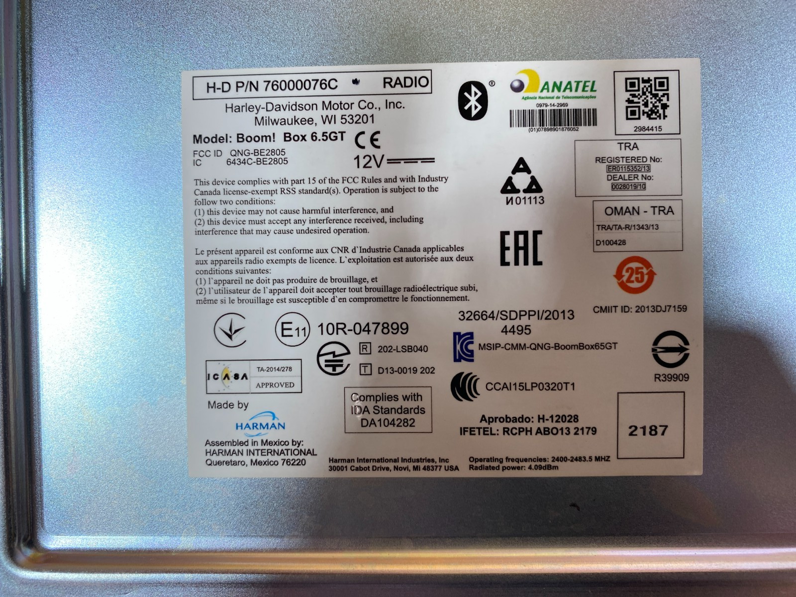 Genuine 14-25 OEM Harley-Davidson Boom Box 6.5 GT GPS Radio Navigation