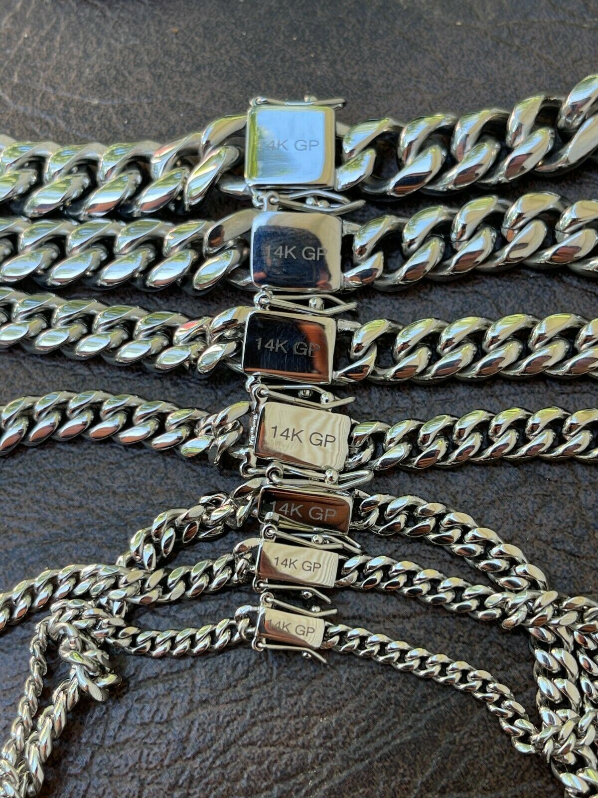 Real Solid Stainless Steel Miami Cuban Link Chain Necklace Box Clasp 4-18mm