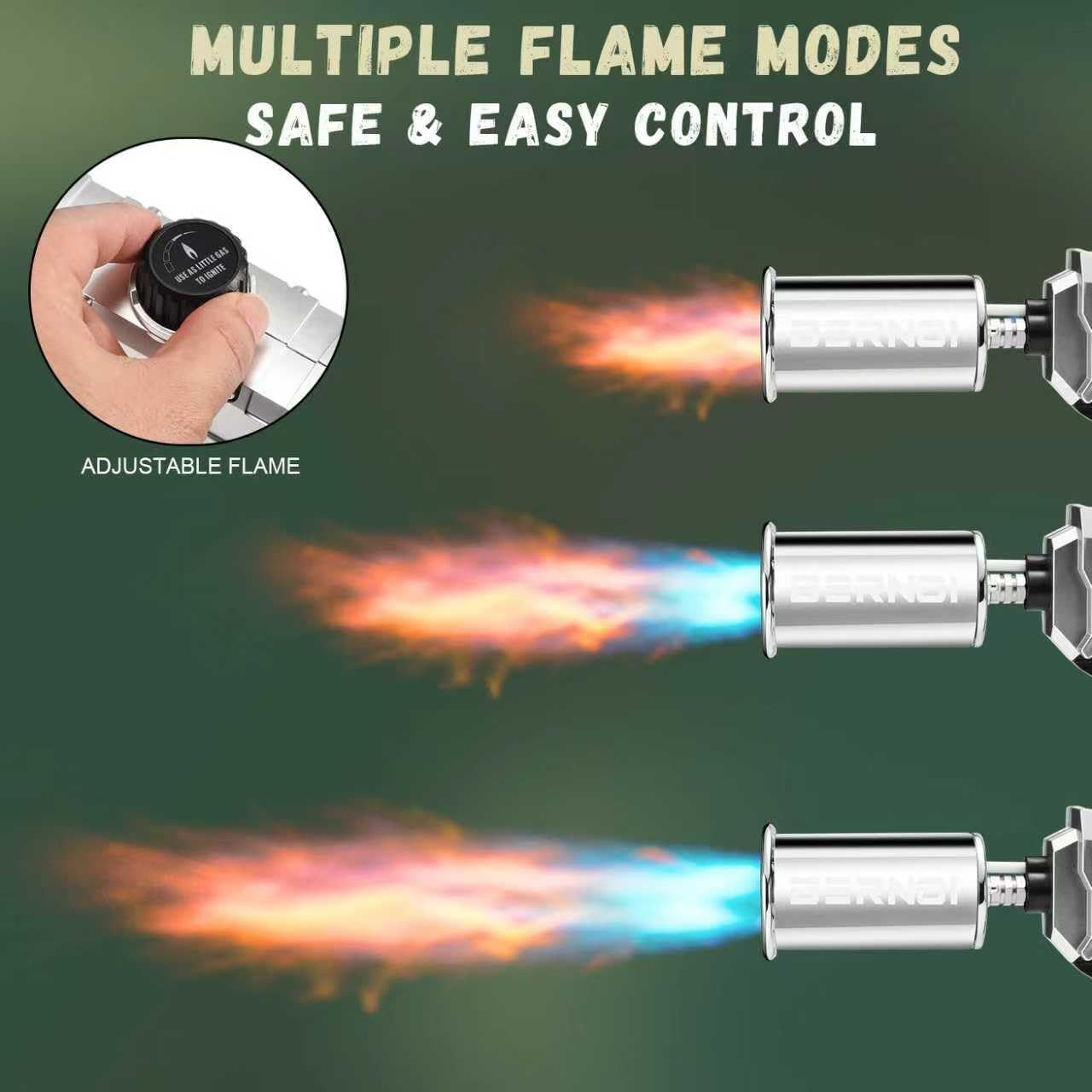 800,000 BTU Propane Torch Gun Adjustable Flame Blowtorch for BBQ, Camouflage