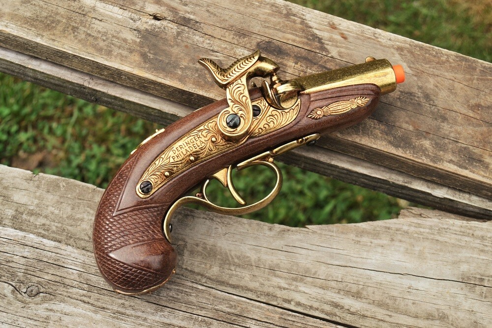 1862 Baby Philadelphia Derringer - Civil War Lincoln Assassination Denix Replica