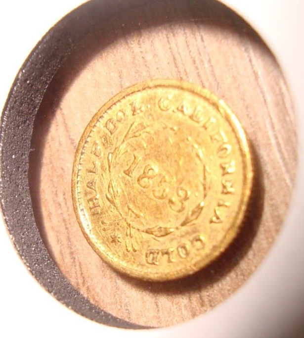 California Small Denomination GOLD 1853 Liberty Head Gold Half Dollar-Round DOL.