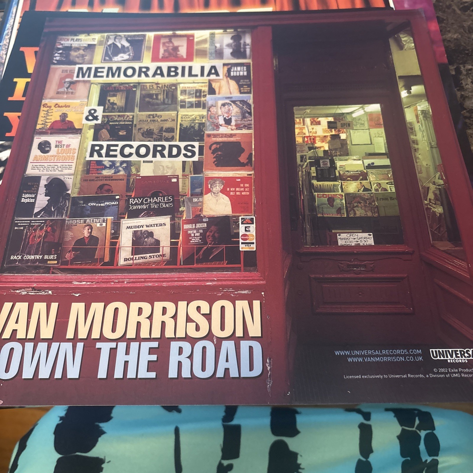 Van Morrison 2002 Down the Road promotional Poster/Flat Flawless New Old Stock