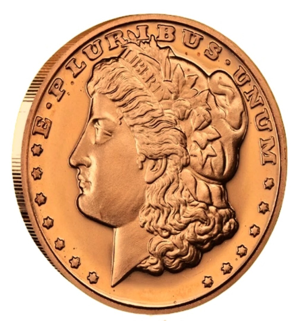 (100) MORGAN - 1 OZ COPPER ROUND - BULLION - LOT