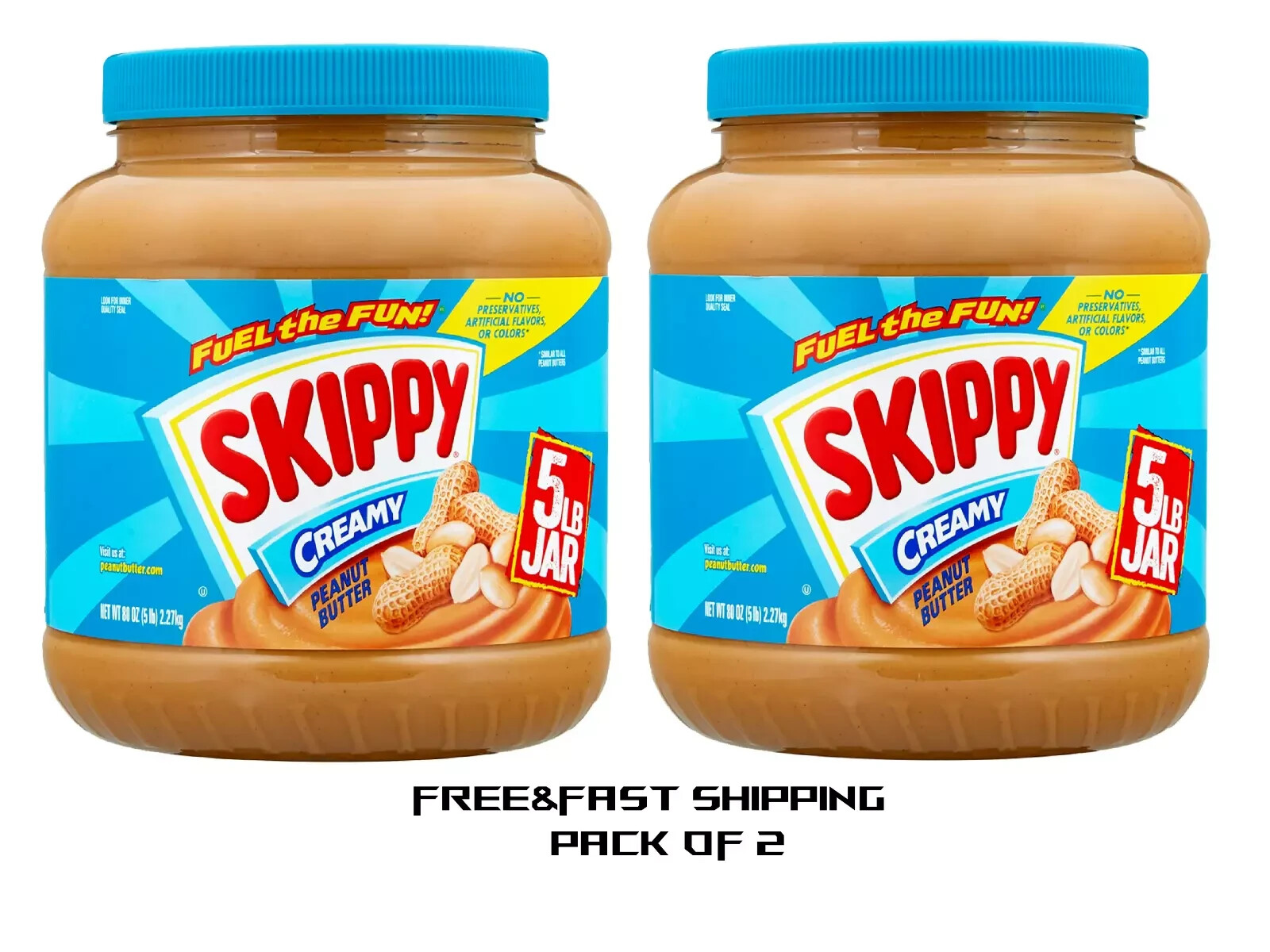 SKIPPY Creamy Peanut Butter,(Pack Of 2)
