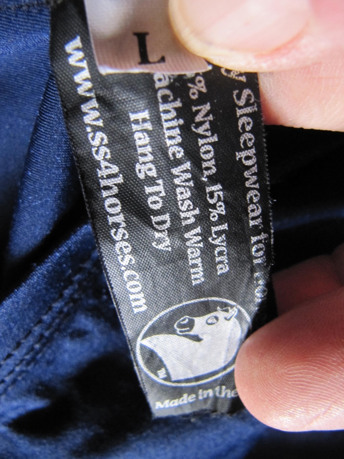 Sleazy Sleepwear for Horses Solid Blue Shoulder Guard Size Large