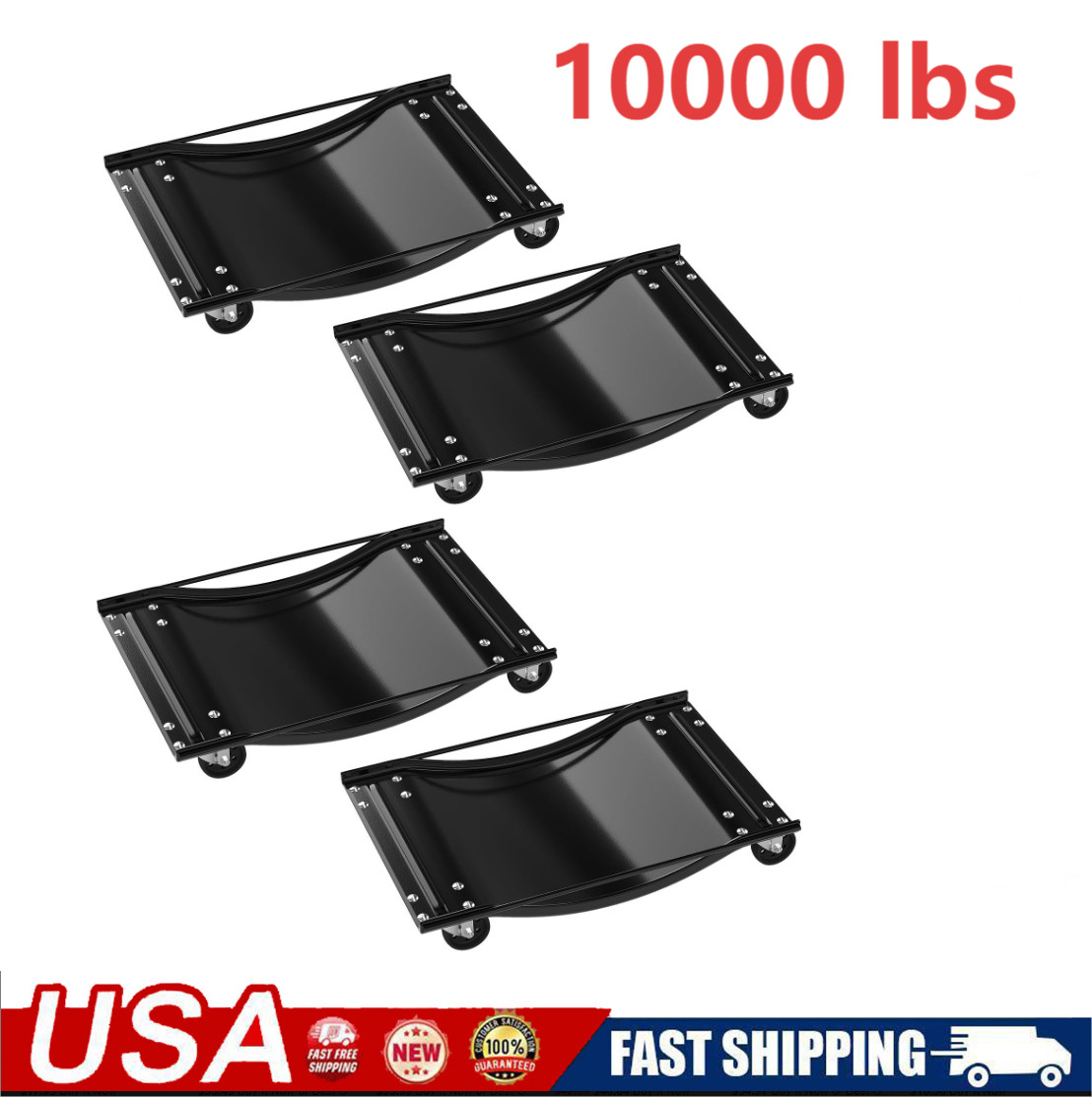 Car Dolly Set of 4 Heavy Duty 10,000 LBS Wheel Vehicle Dollies for Moving Car
