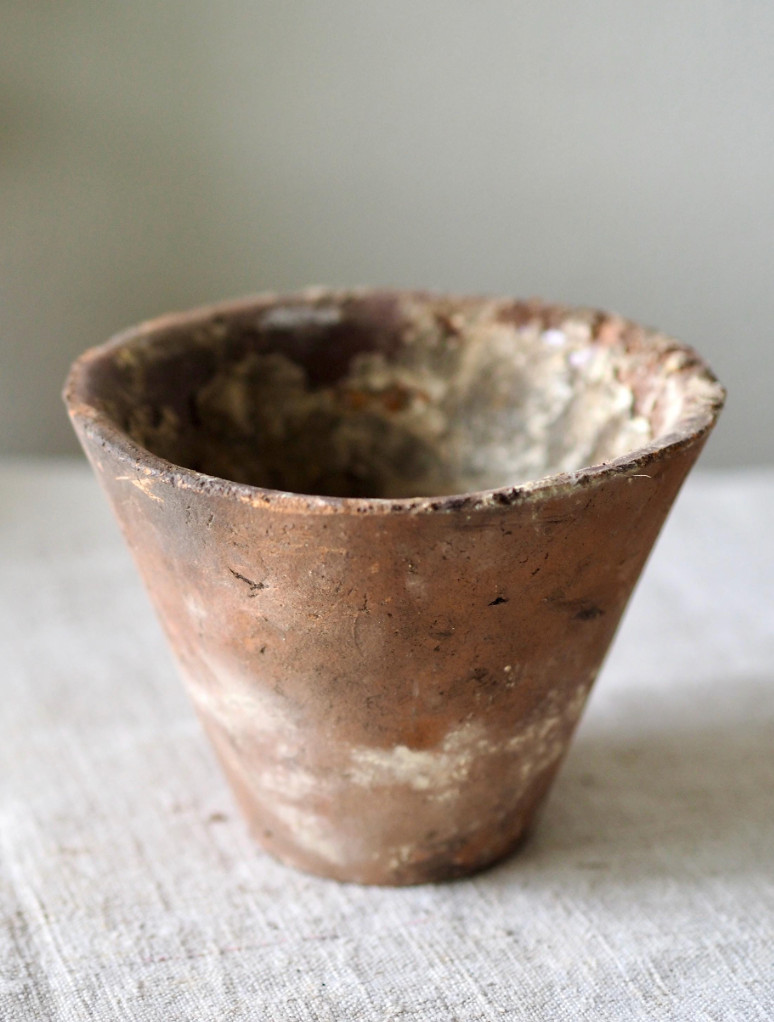 Antique French Terracotta Resin Sap Pots, Cottage Garden Home Decor